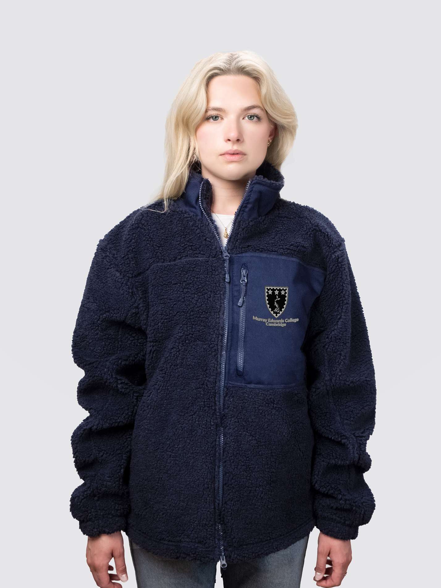 Murray Edwards College Cambridge MCR Unisex Fluffy Sherpa Fleece Jacket