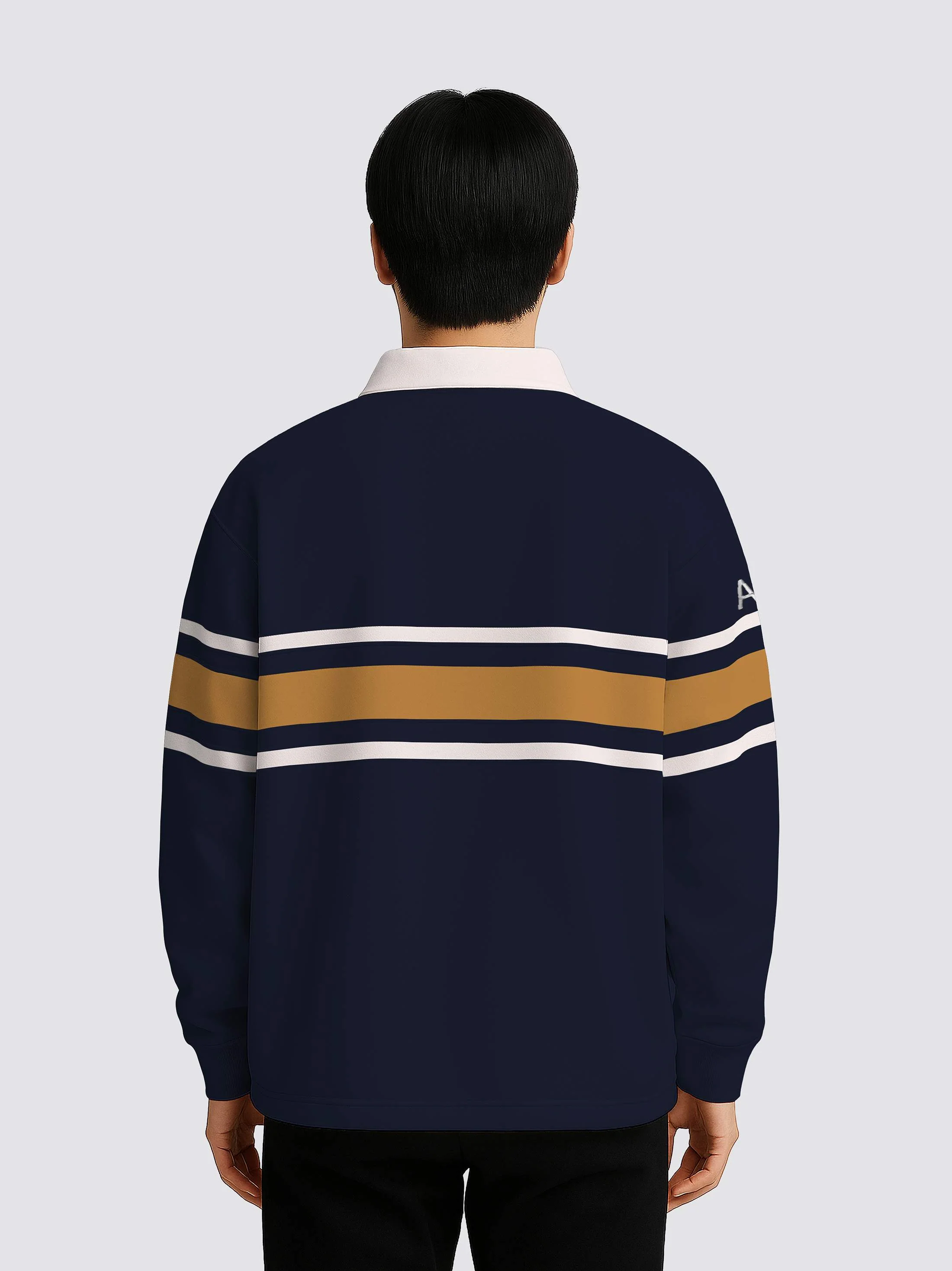 Newcastle Bar Society Retro Striped Rugby Shirt - Image 2