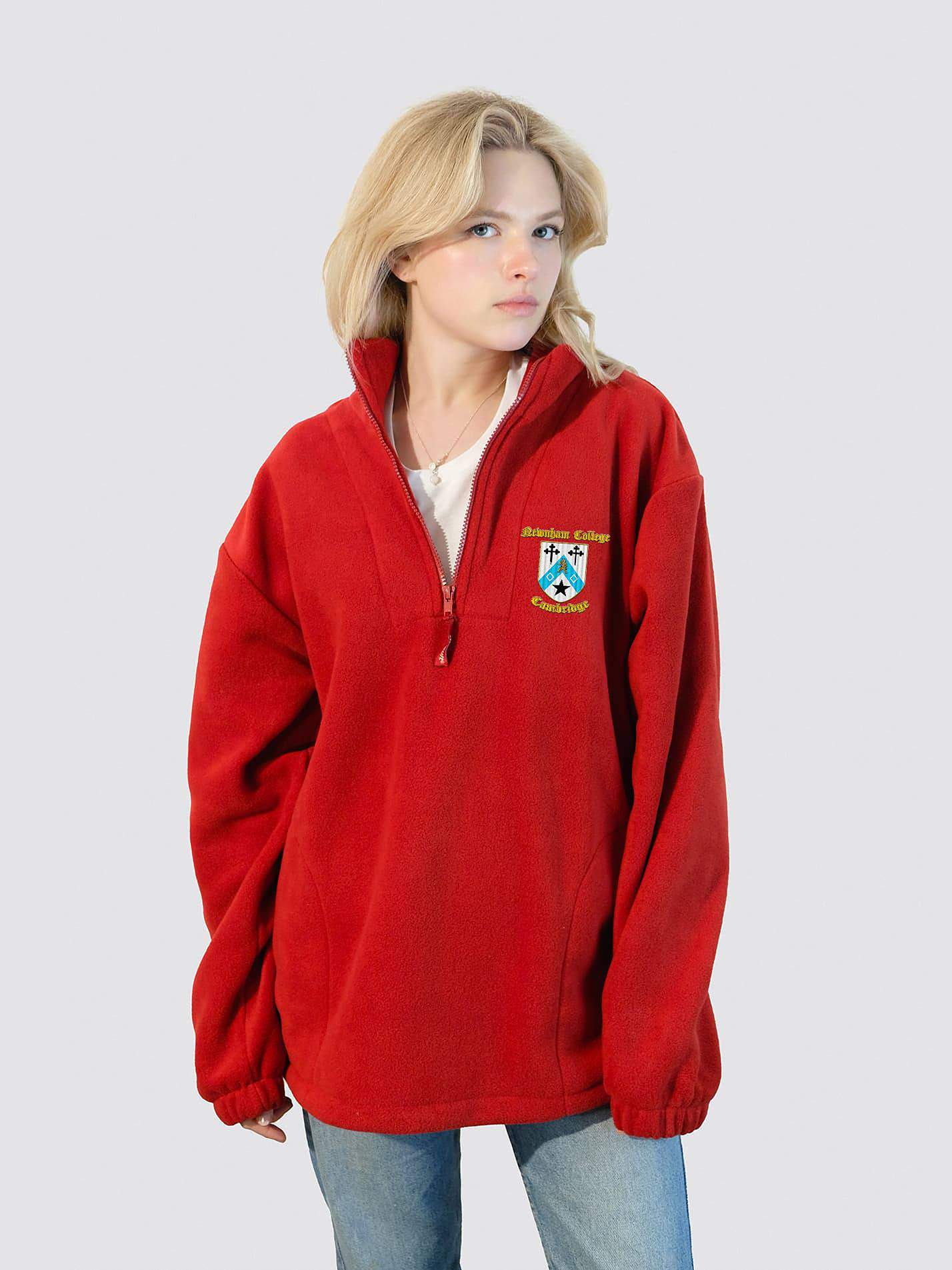 Newnham College Cambridge MCR Unisex 1/4 Zip Fleece - Image 6