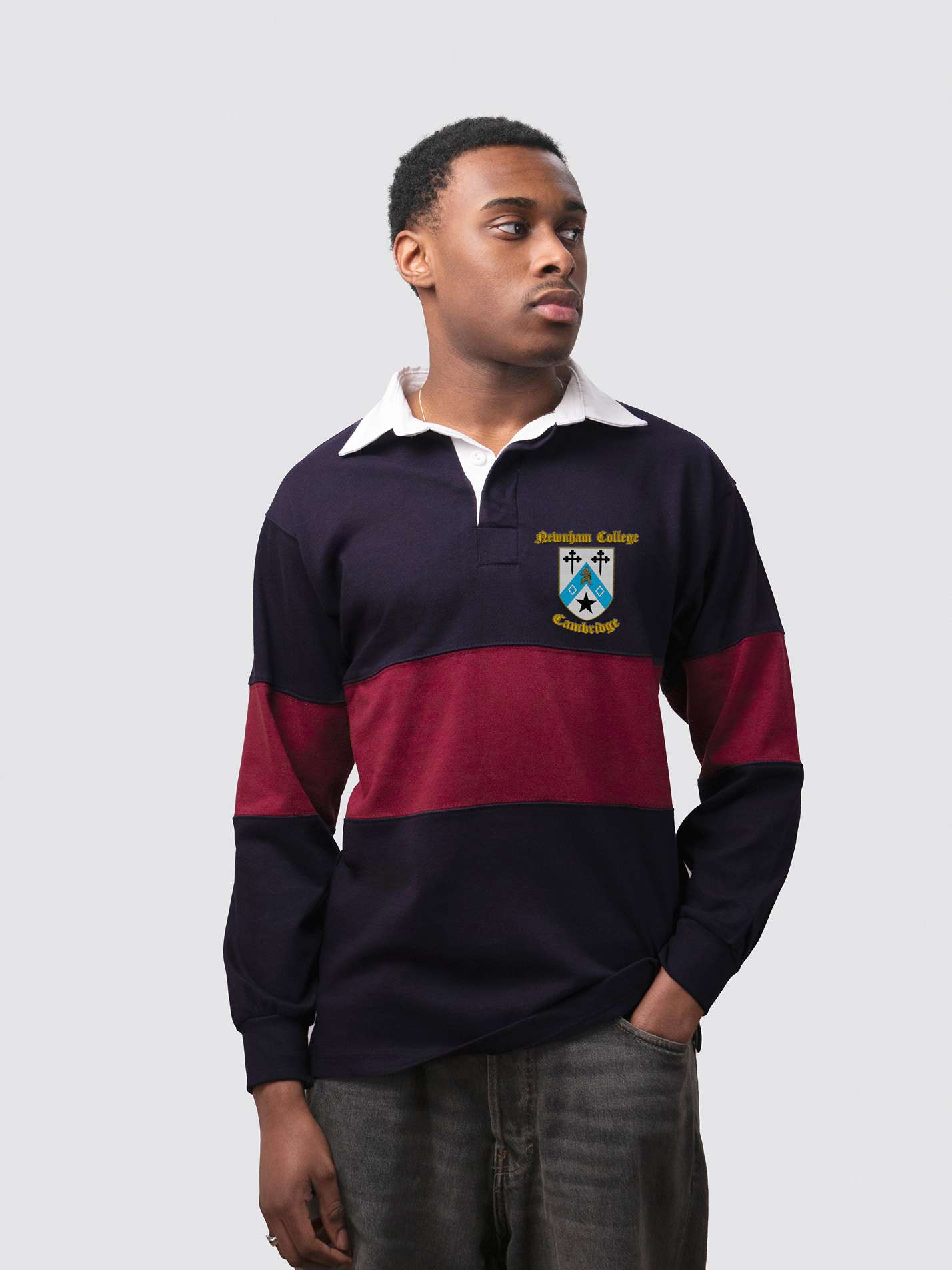 Newnham College Cambridge JCR Unisex Panelled Rugby Shirt