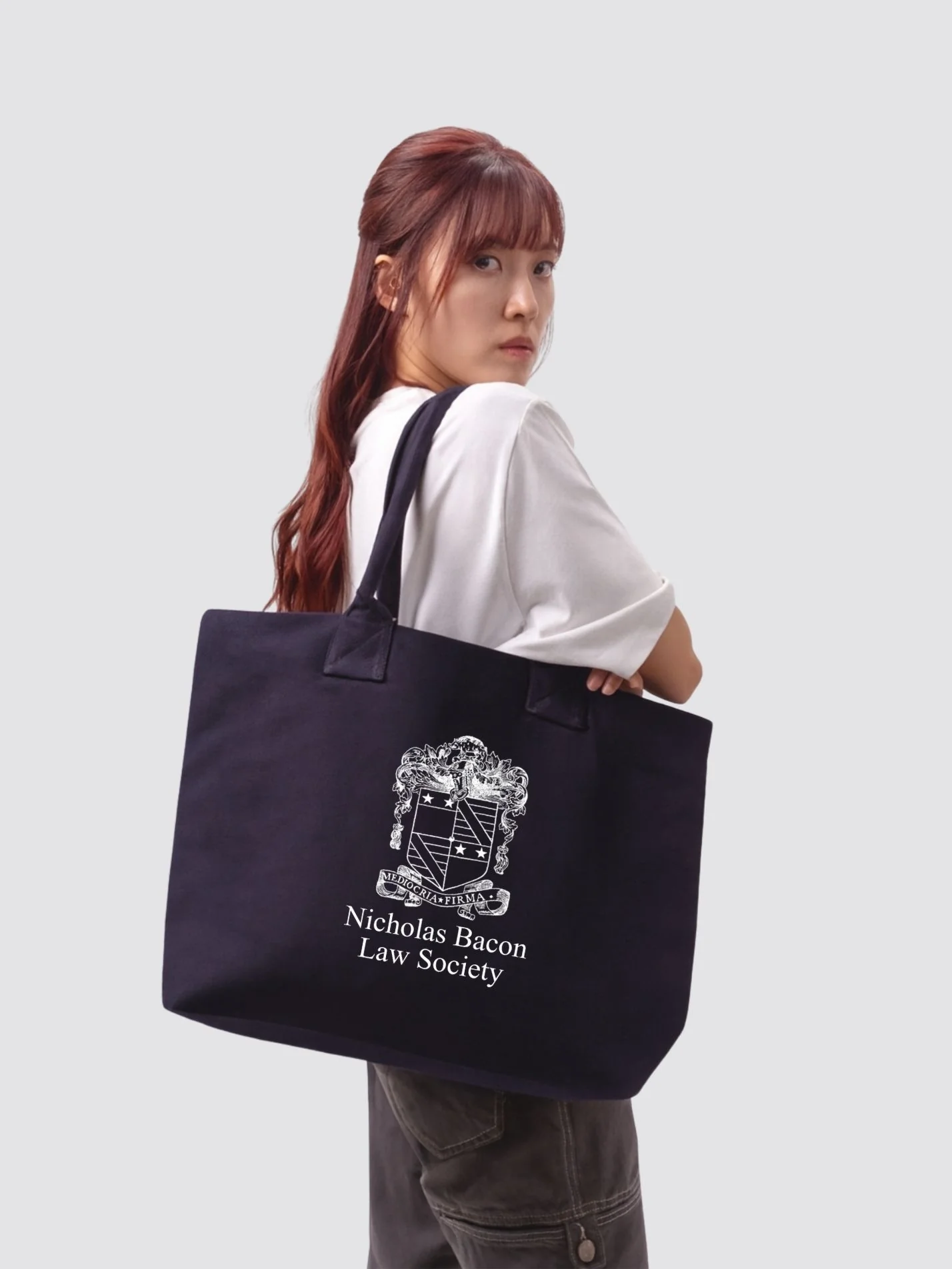 Nicholas Bacon Law Society Cotton Canvas Printed Shopper Bag - Image 2