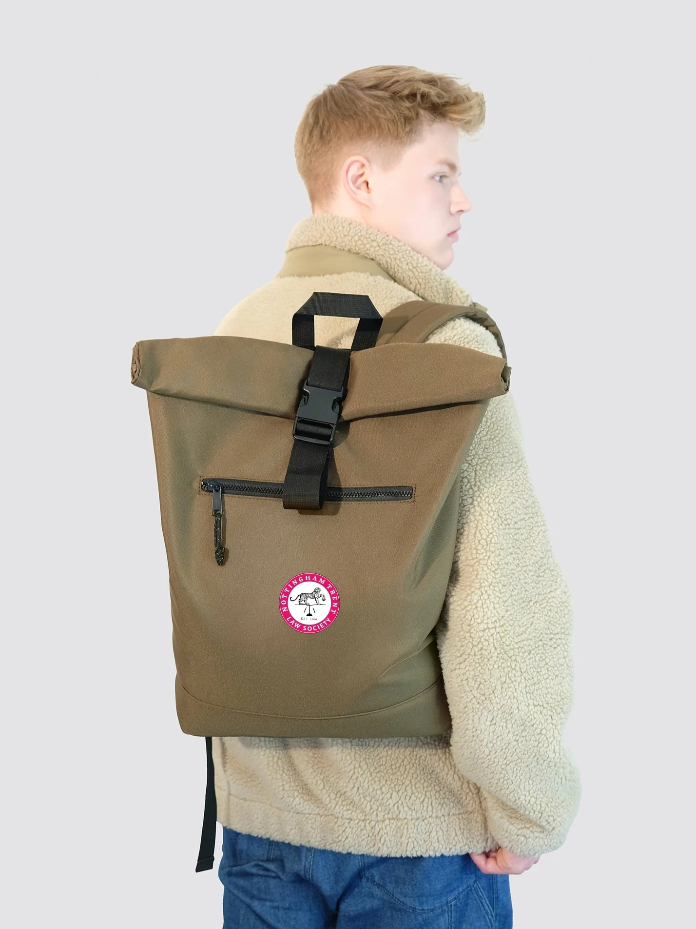 Nottingham Trent Law Society Roll Top Backpack - Image 4