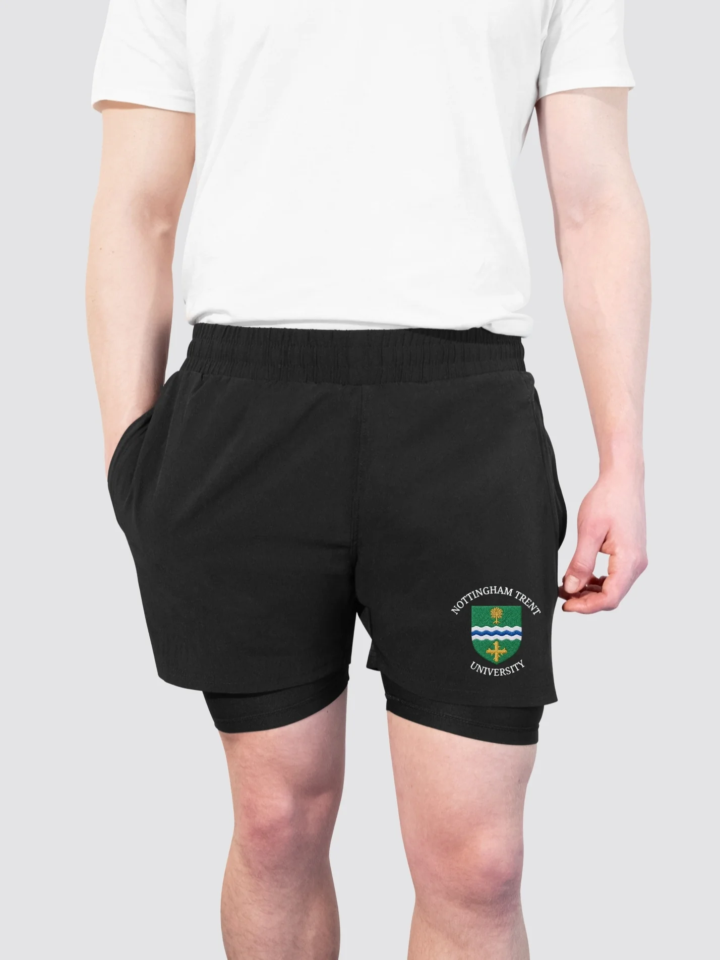 Nottingham Trent University Men's Dual Layer Sports Shorts