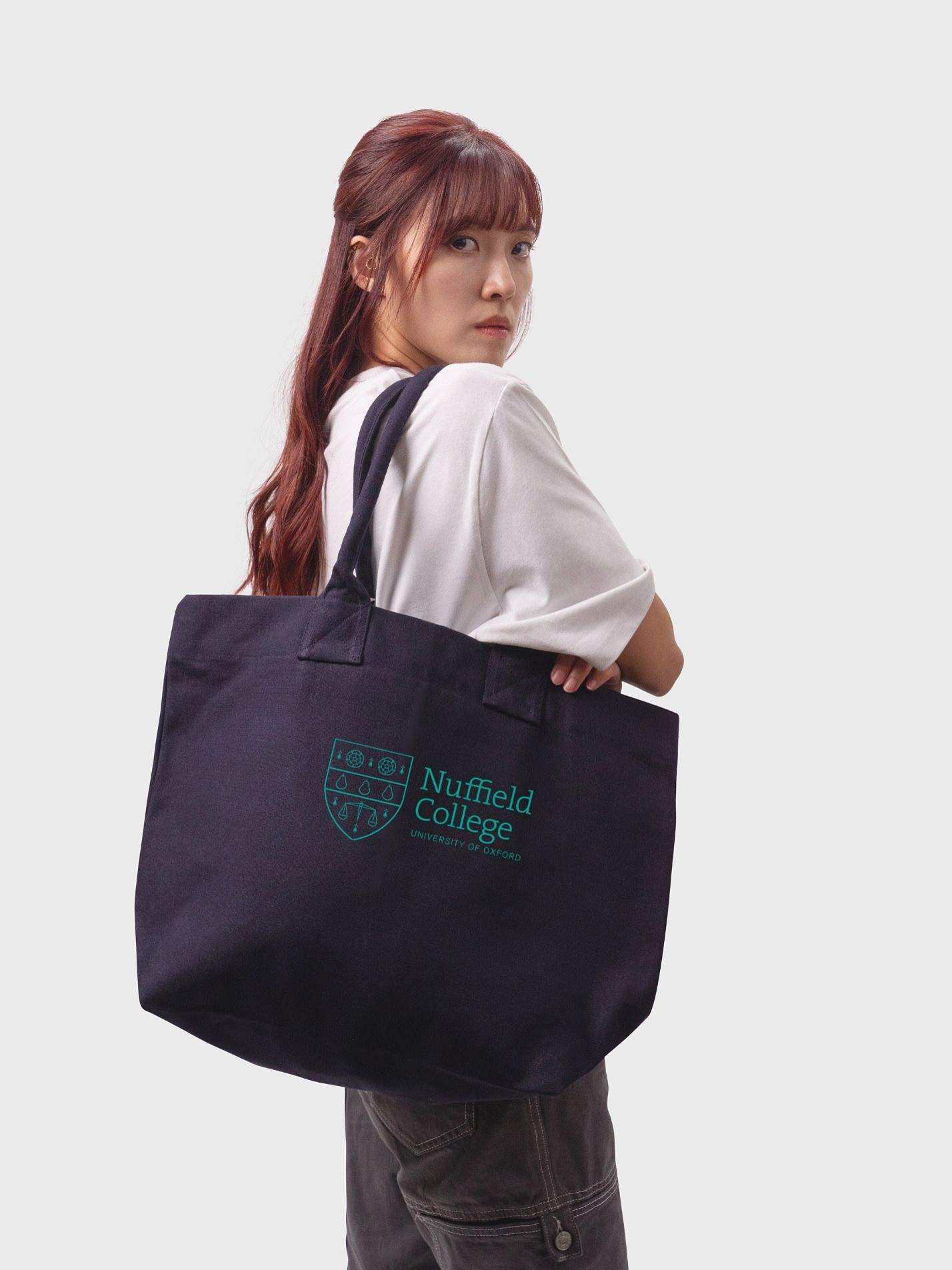 Nuffield College Oxford Cotton Canvas Printed Shopper Bag - Image 2