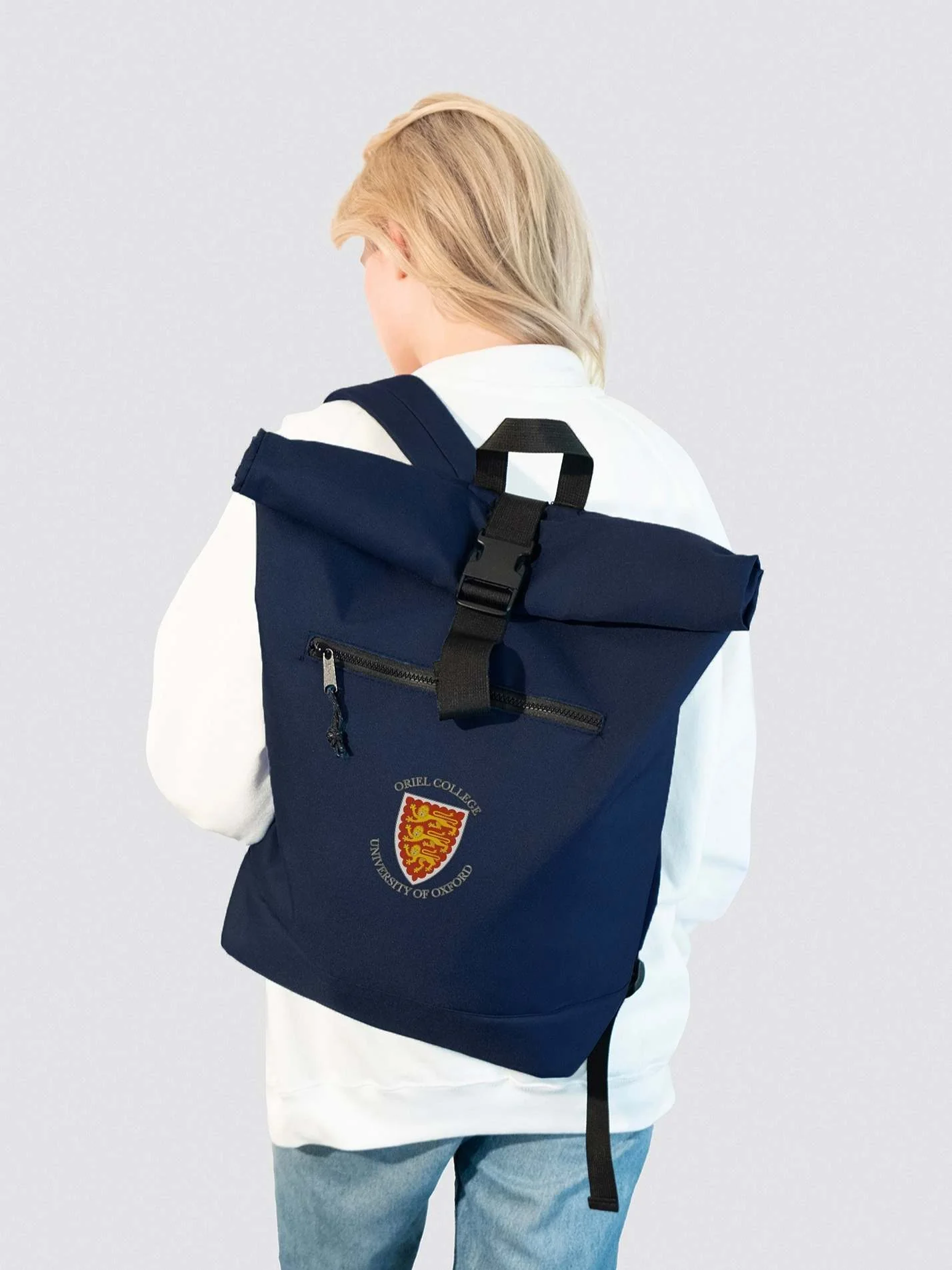 Oriel College Oxford JCR Roll Top Backpack - Image 4