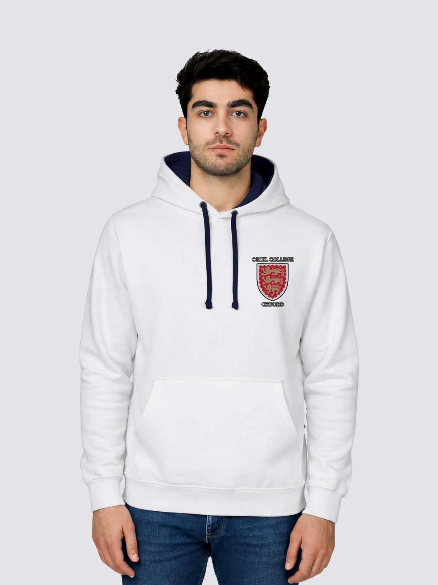 Oriel College Oxford MCR Contrast Hoodie - Image 5