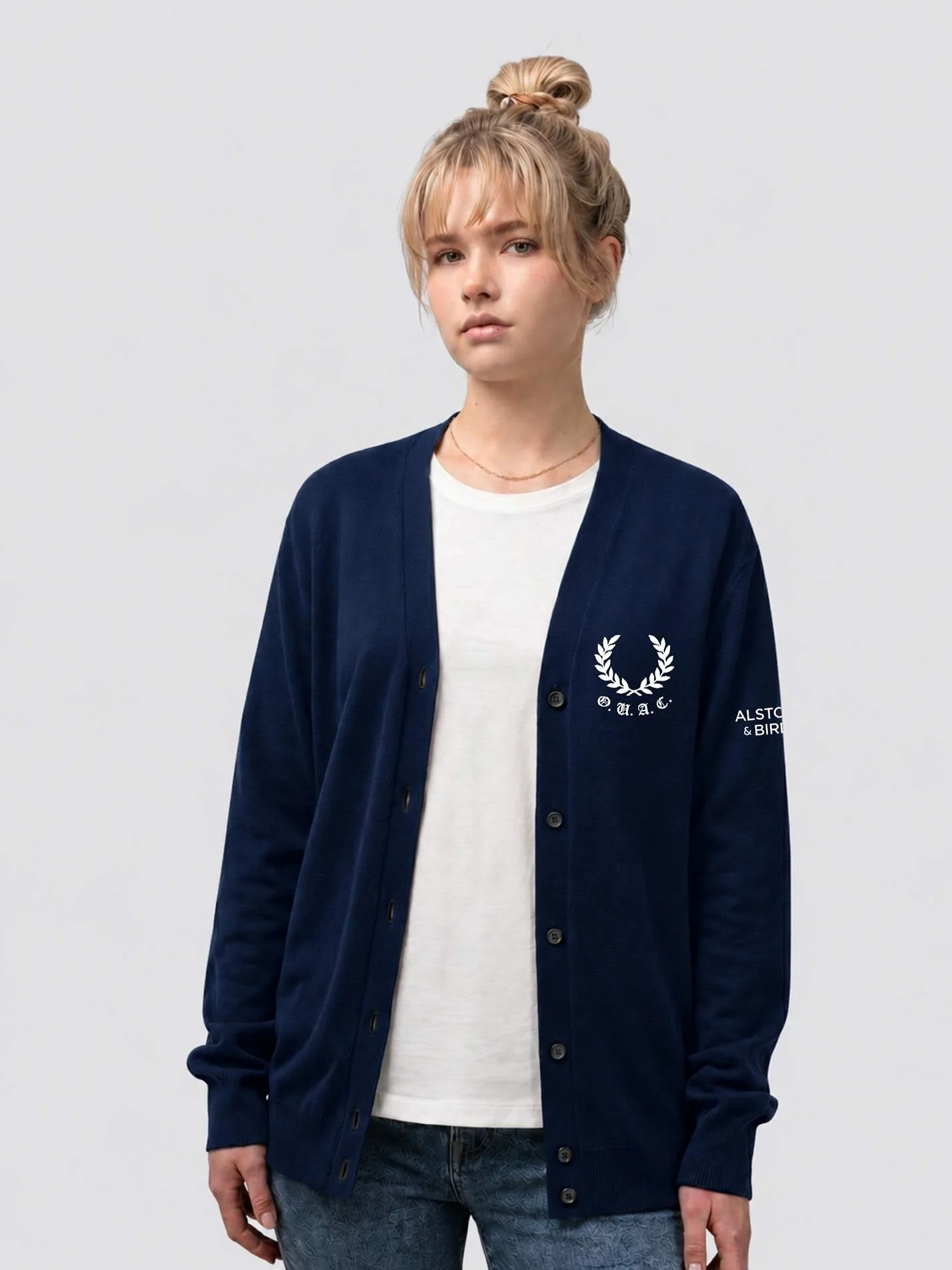 Oxford Athletics Ladies V-Neck Knitted Cardigan