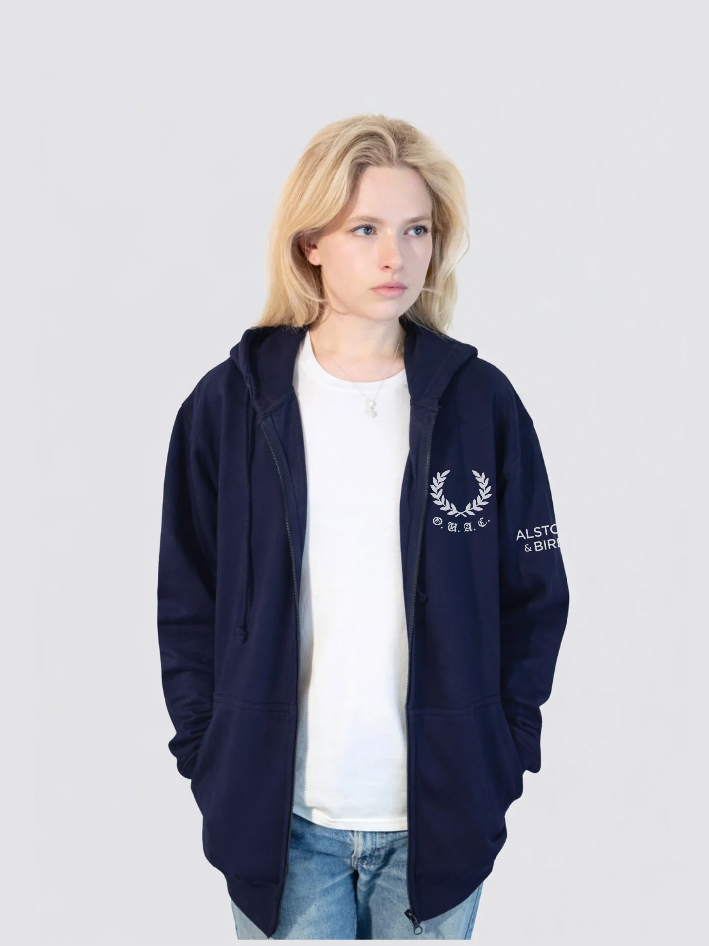 Oxford Athletics Zip-Up Unisex Hoodie - Image 4