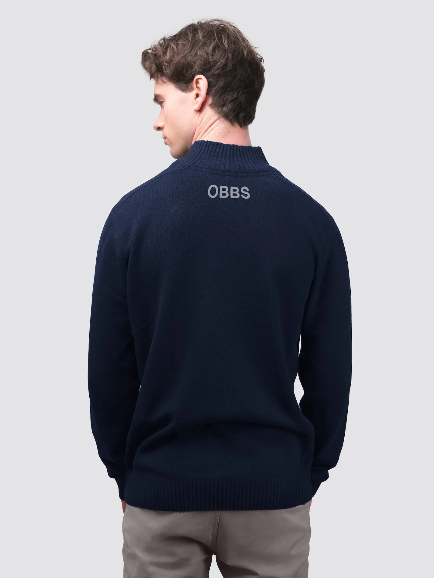 Oxford Brookes Business Society Sustainable Unisex Zip-Neck Jumper - Image 2