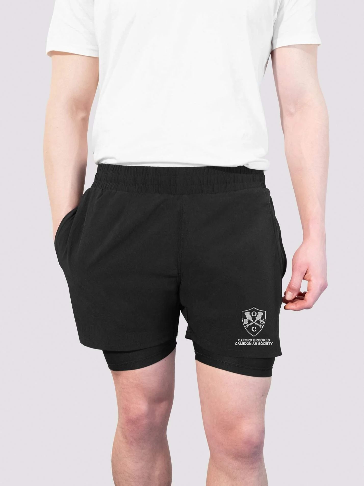 Oxford Brookes Caledonian Society Men's Dual Layer Sports Shorts