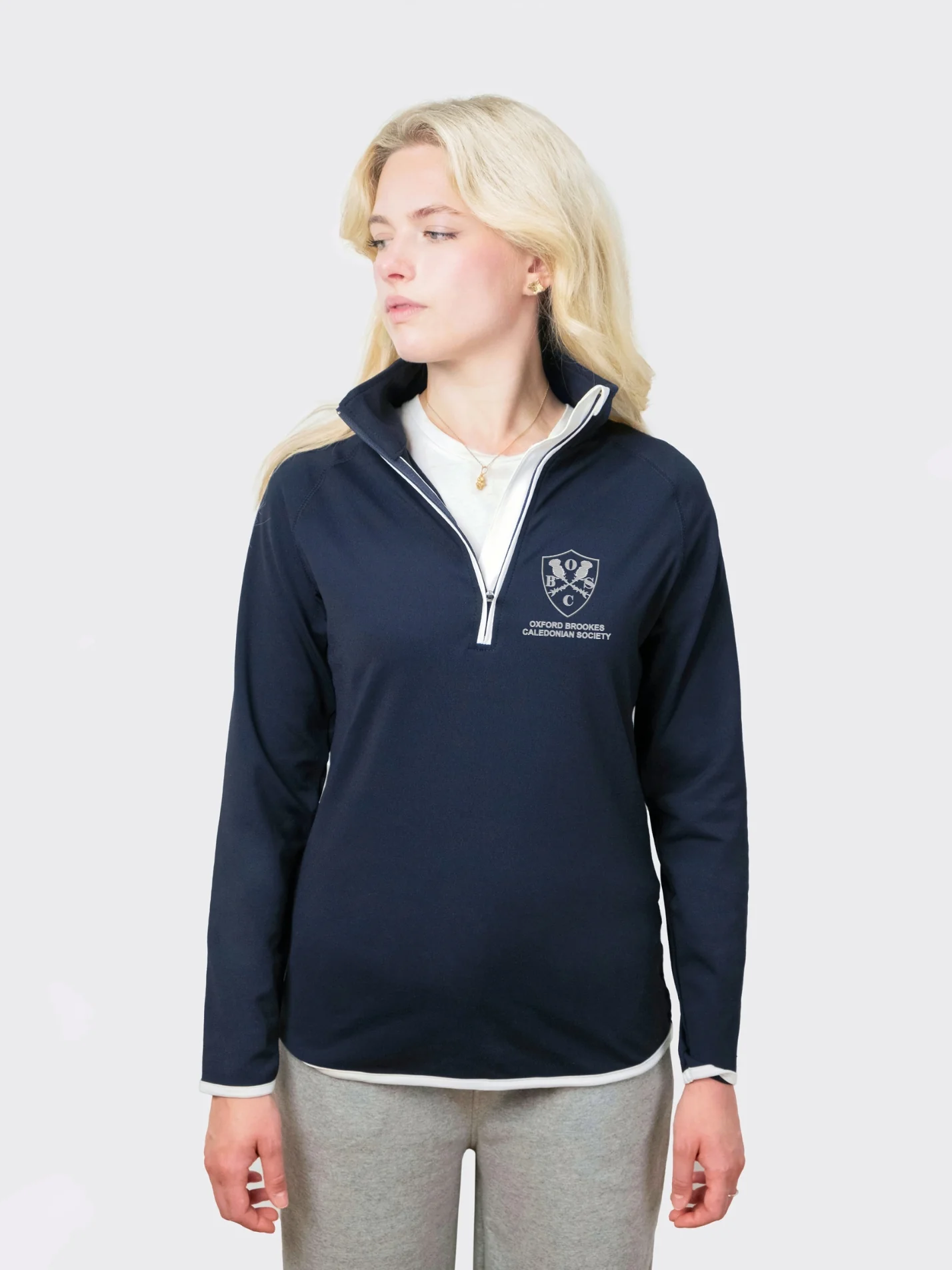 Oxford Brookes Caledonian Society Ladies Performance 1/4 Zip Sweatshirt