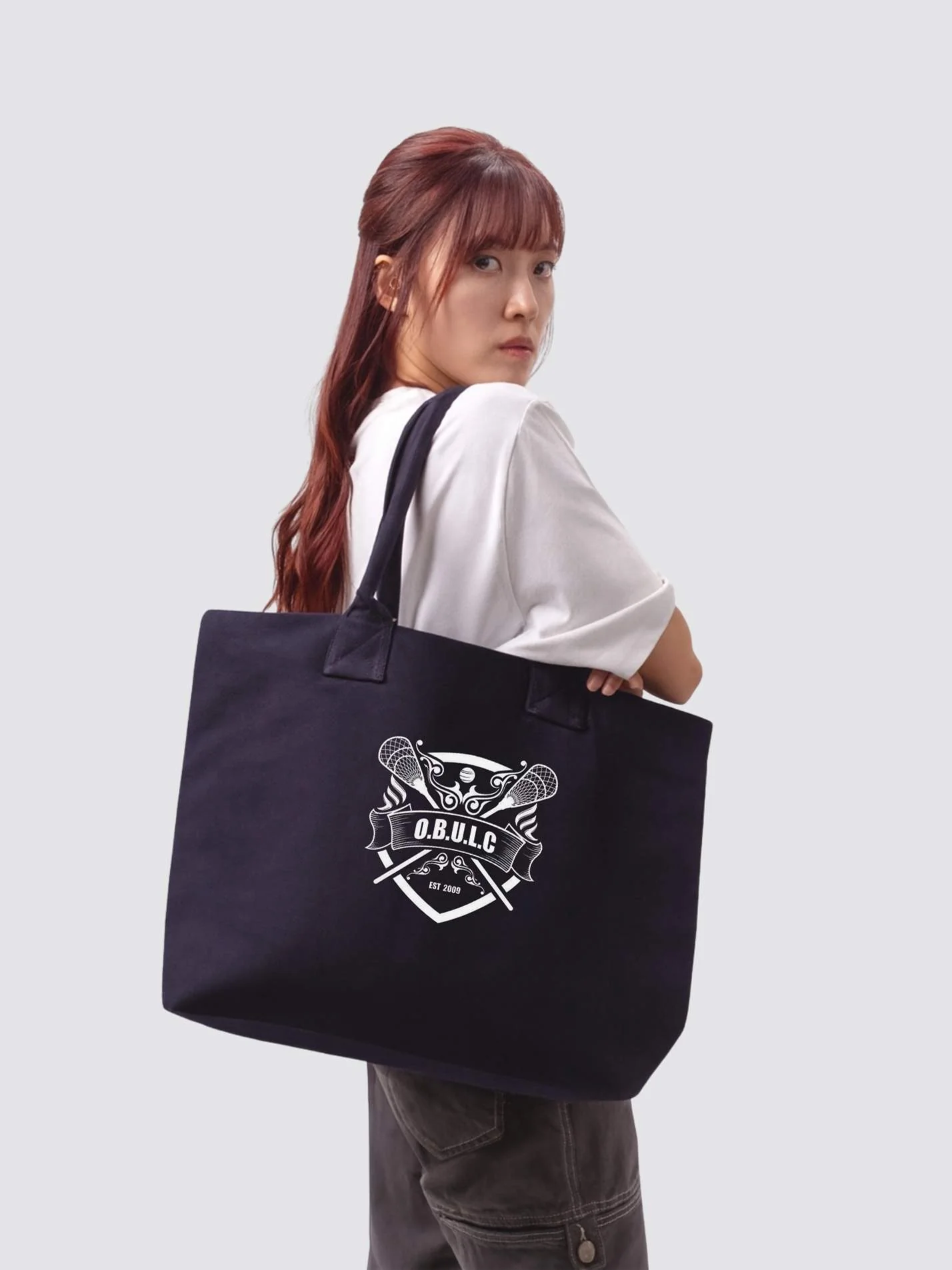Oxford Brookes University Lacrosse Cotton Canvas Printed Shopper Bag - Image 2