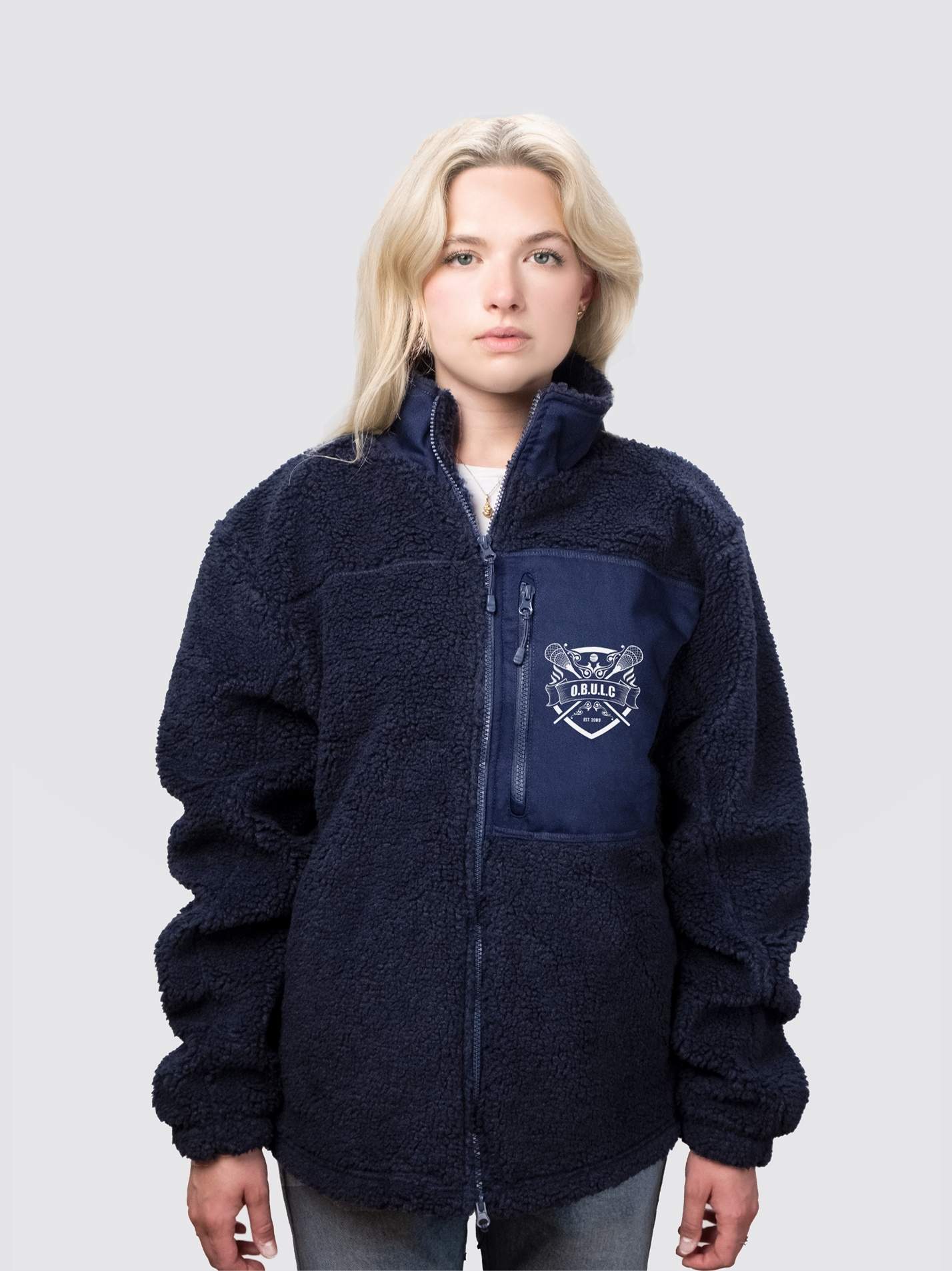 Oxford Brookes University Lacrosse Unisex Fluffy Sherpa Fleece Jacket
