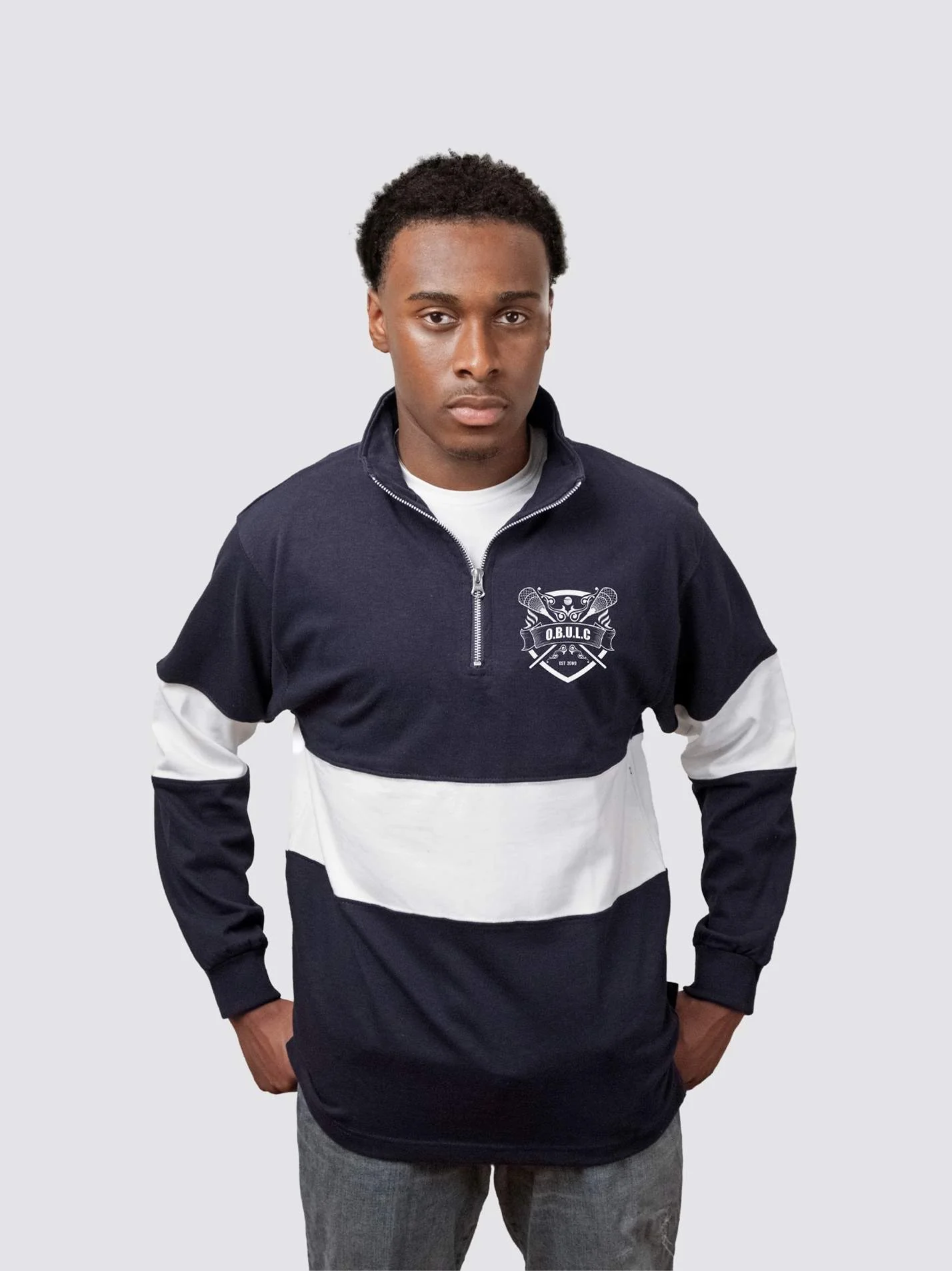 Oxford Brookes University Lacrosse Unisex Panelled 1/4 Zip Sweatshirt