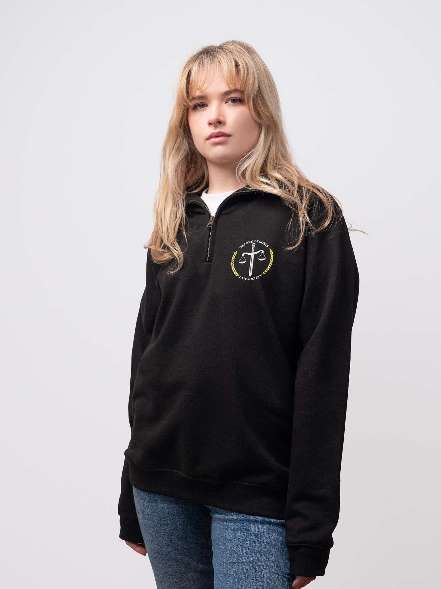 Oxford Brookes University School of Law Unisex 1/4 Zip Sweatshirt
