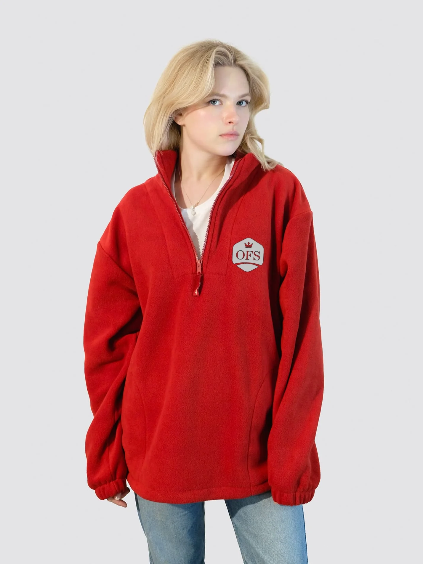 Oxford Finance Society Unisex 1/4 Zip Fleece - Image 4