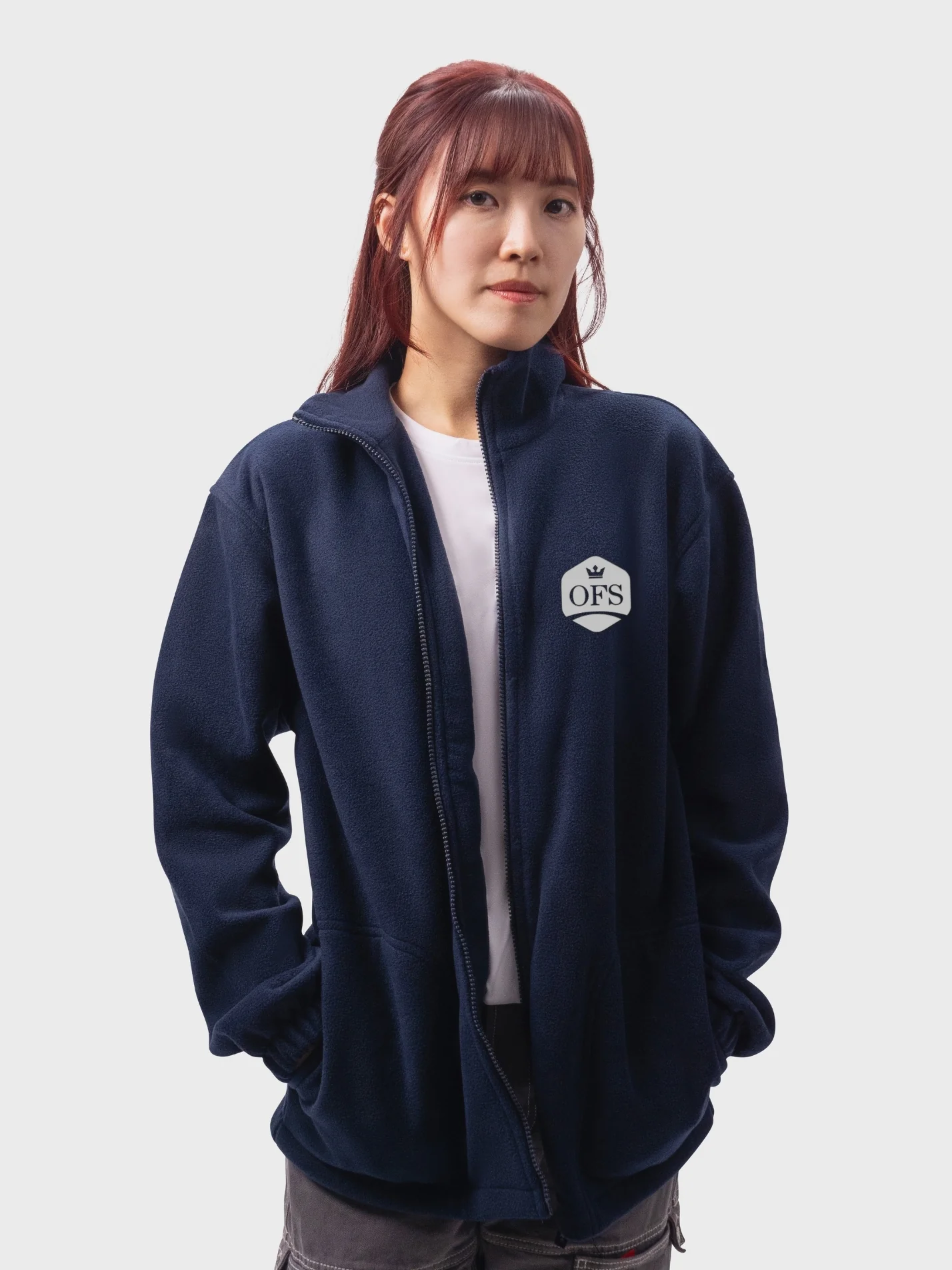 Oxford Finance Society Unisex Polar Full Zip Fleece - Image 3