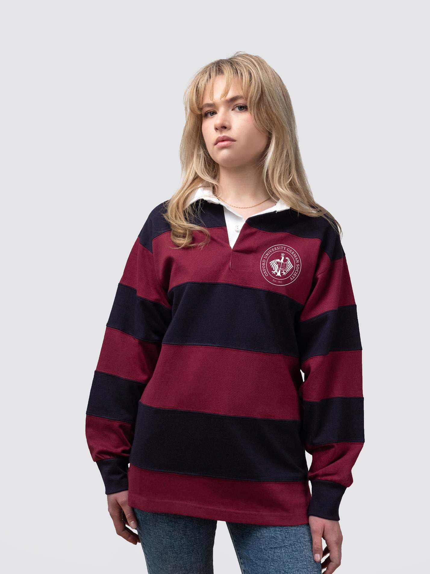 Oxford German Society Unisex Striped Rugby Shirt
