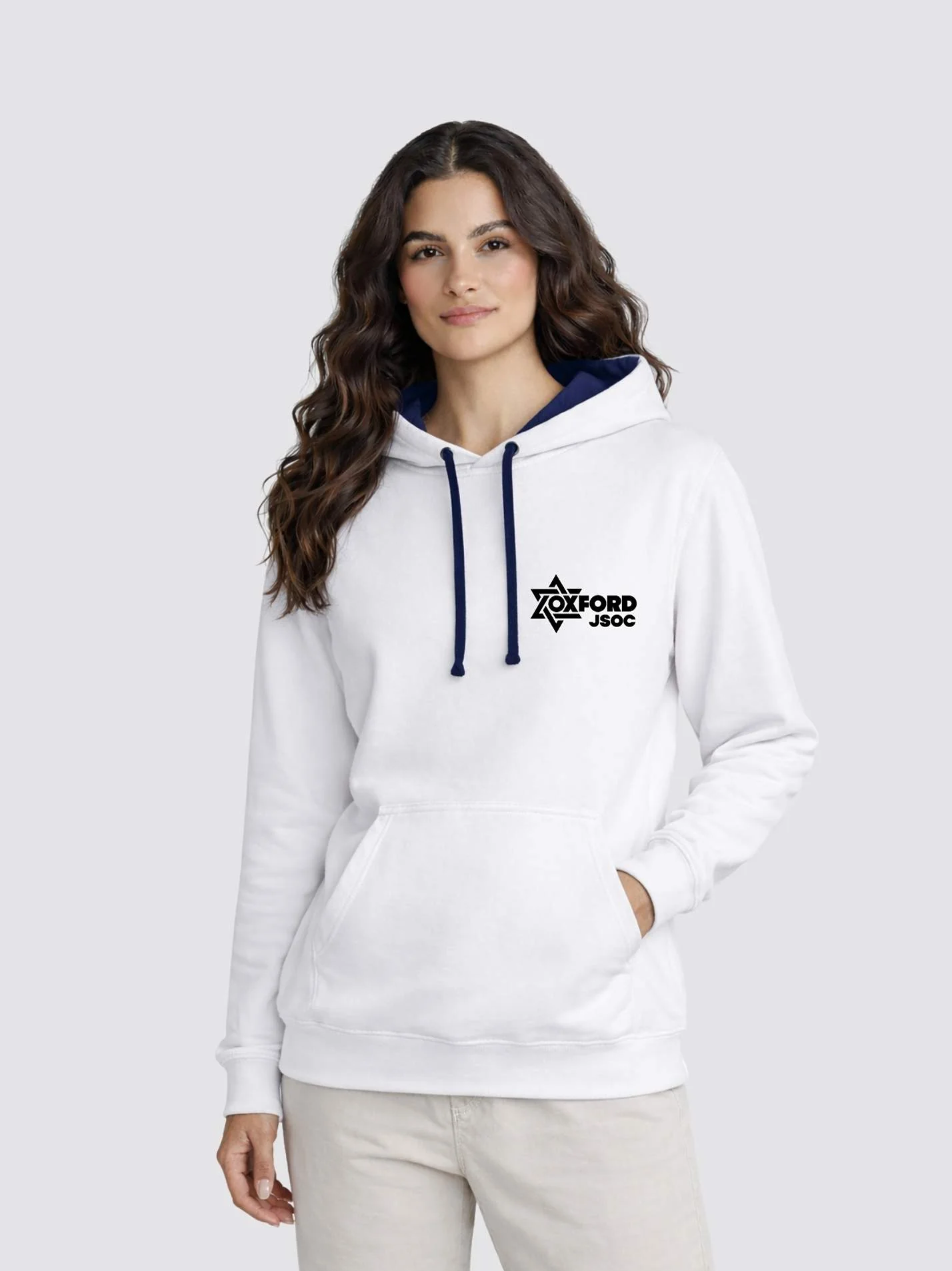 Oxford Jewish Society Contrast Hoodie - Image 3