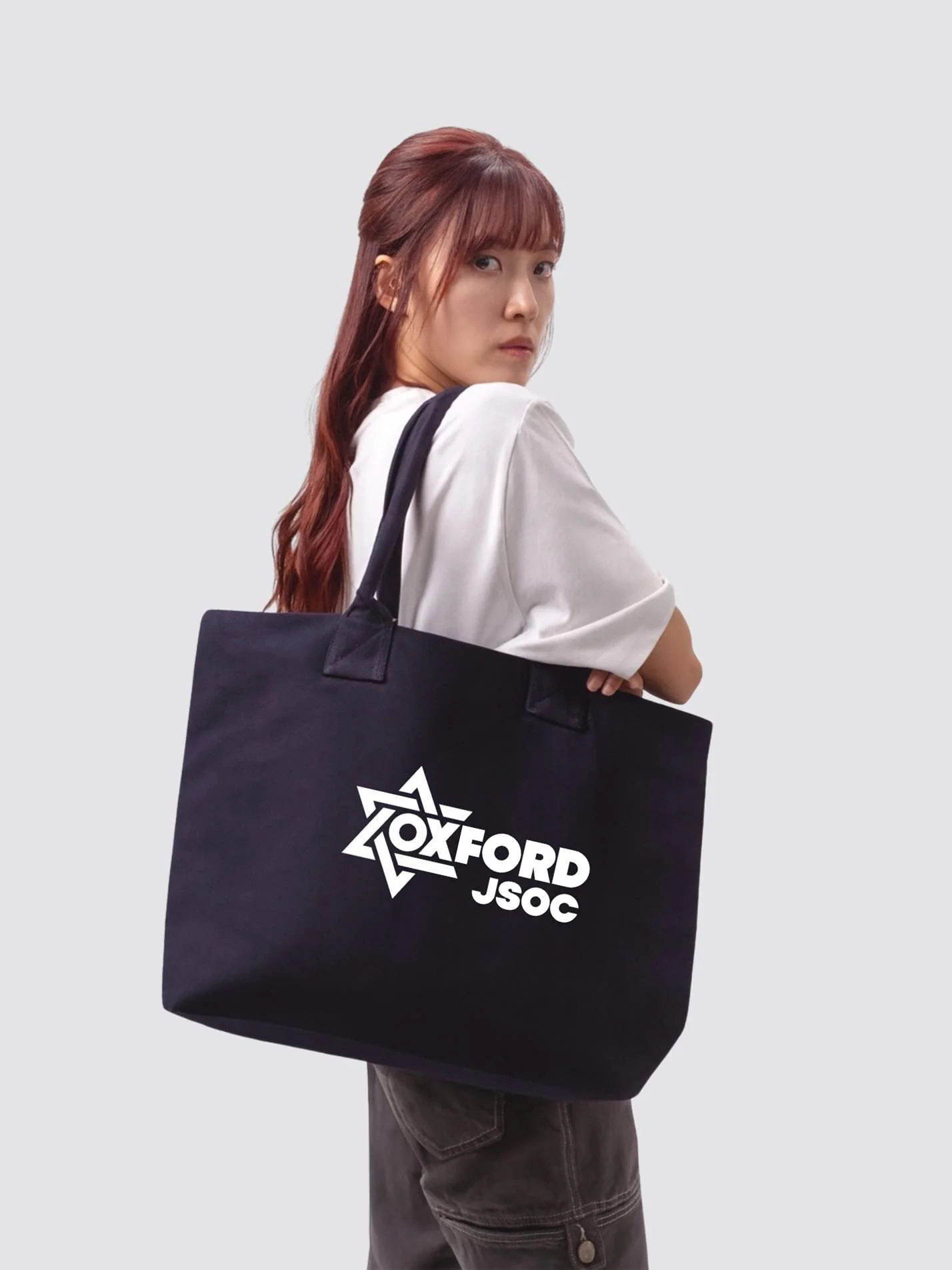 Oxford Jewish Society Cotton Canvas Printed Shopper Bag
