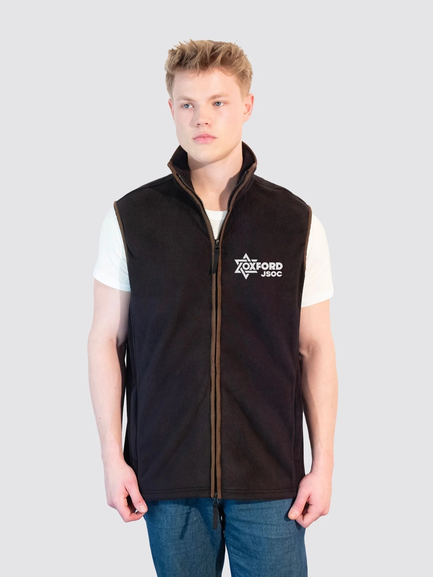 Oxford Jewish Society Men's Heritage Gilet Fleece - Image 4