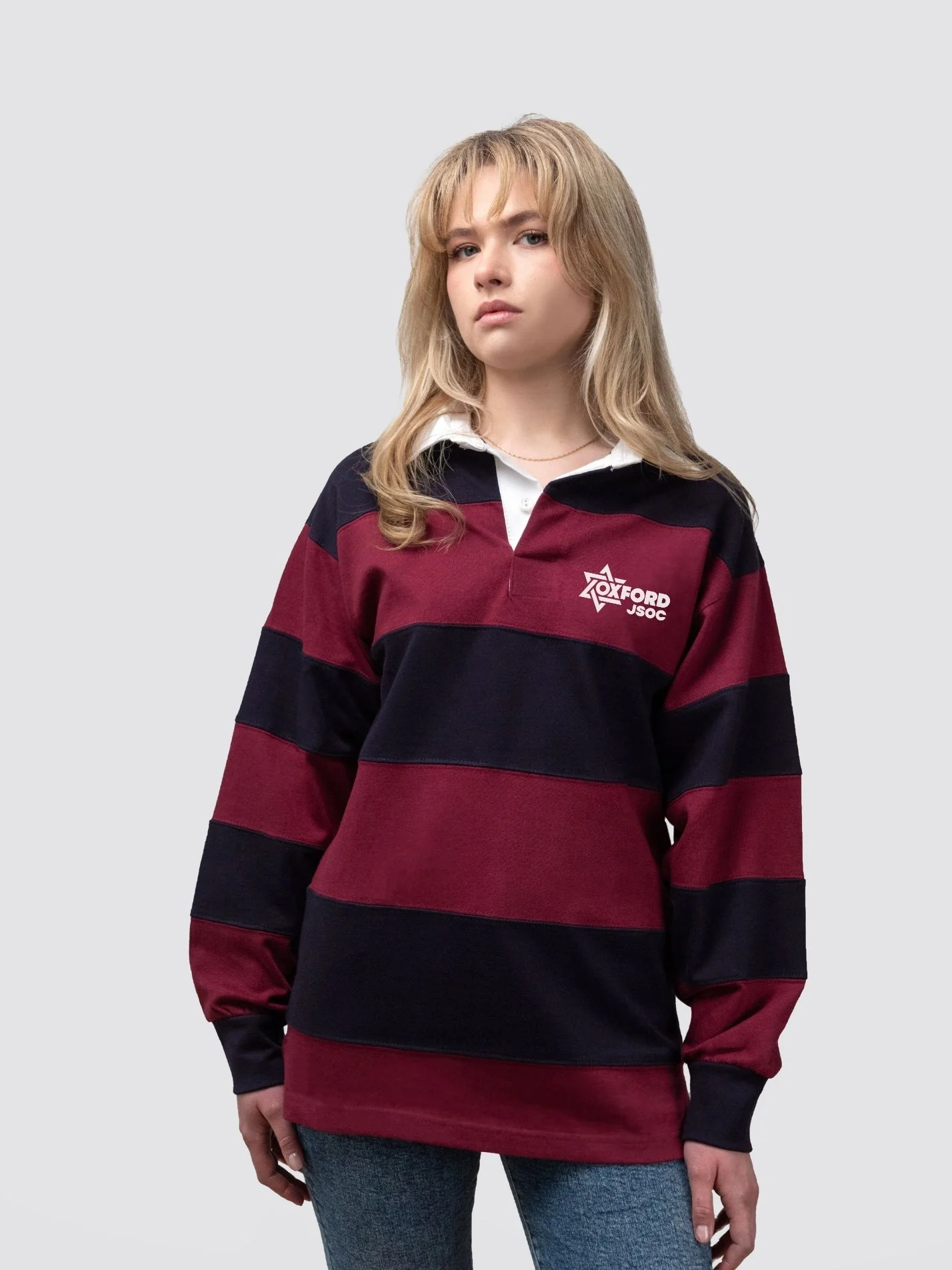 Oxford Jewish Society Unisex Striped Rugby Shirt