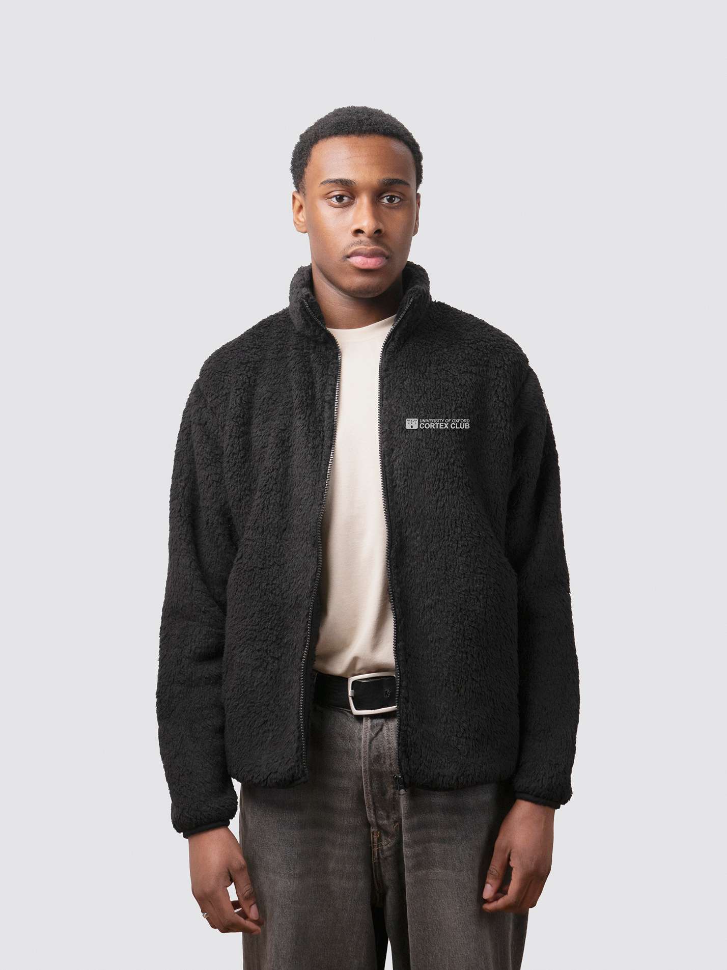 Oxford Neuroscience Society Unisex Sherpa Fleece Zipped Jacket - Image 4