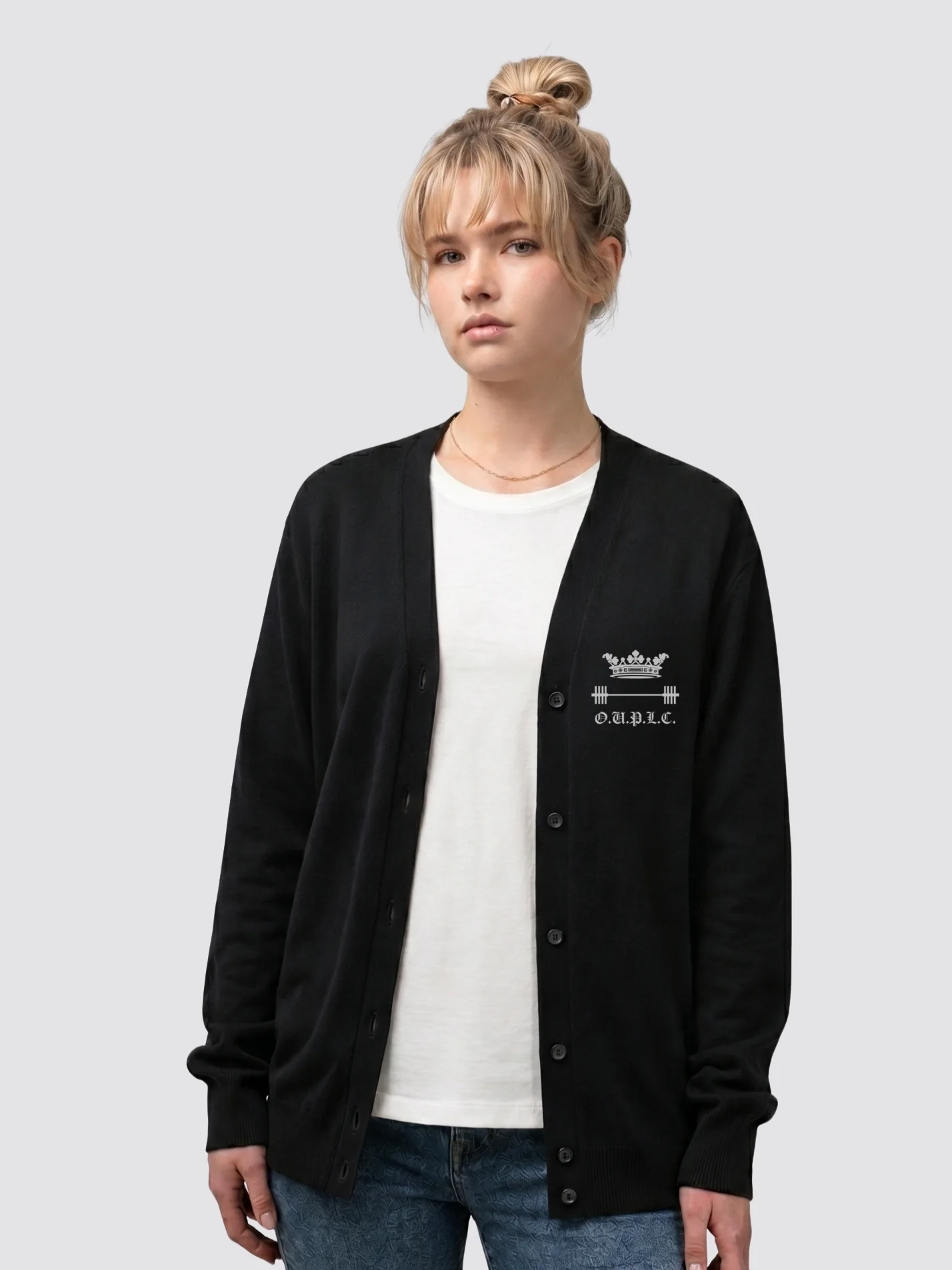 Oxford Powerlifting Ladies V-Neck Knitted Cardigan