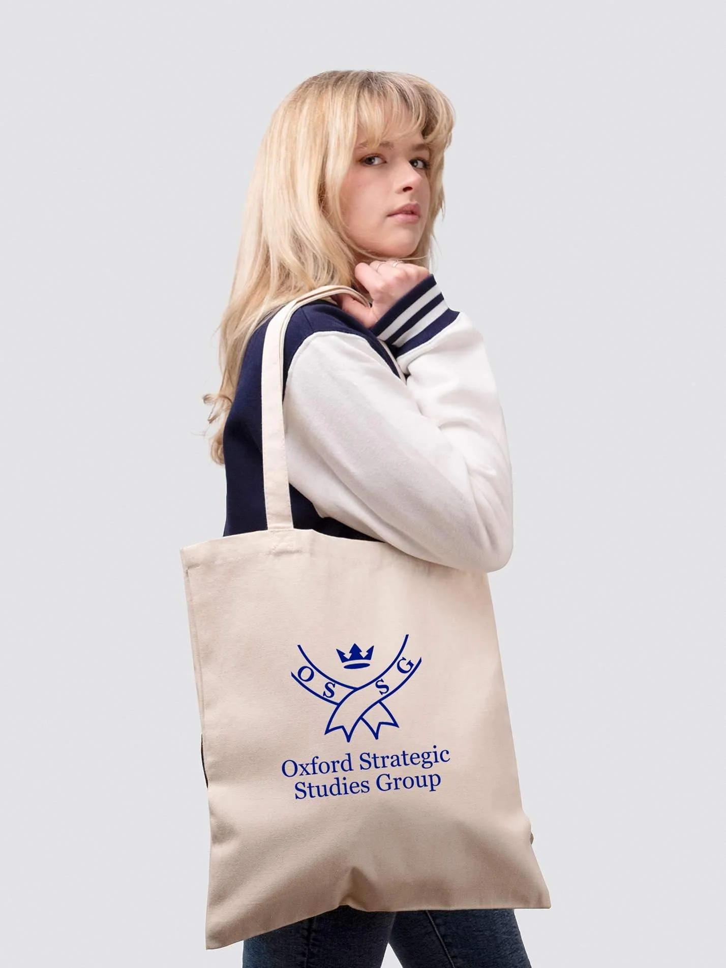 Oxford Strategic Studies Group Organic Cotton Printed Tote Bag - Image 2