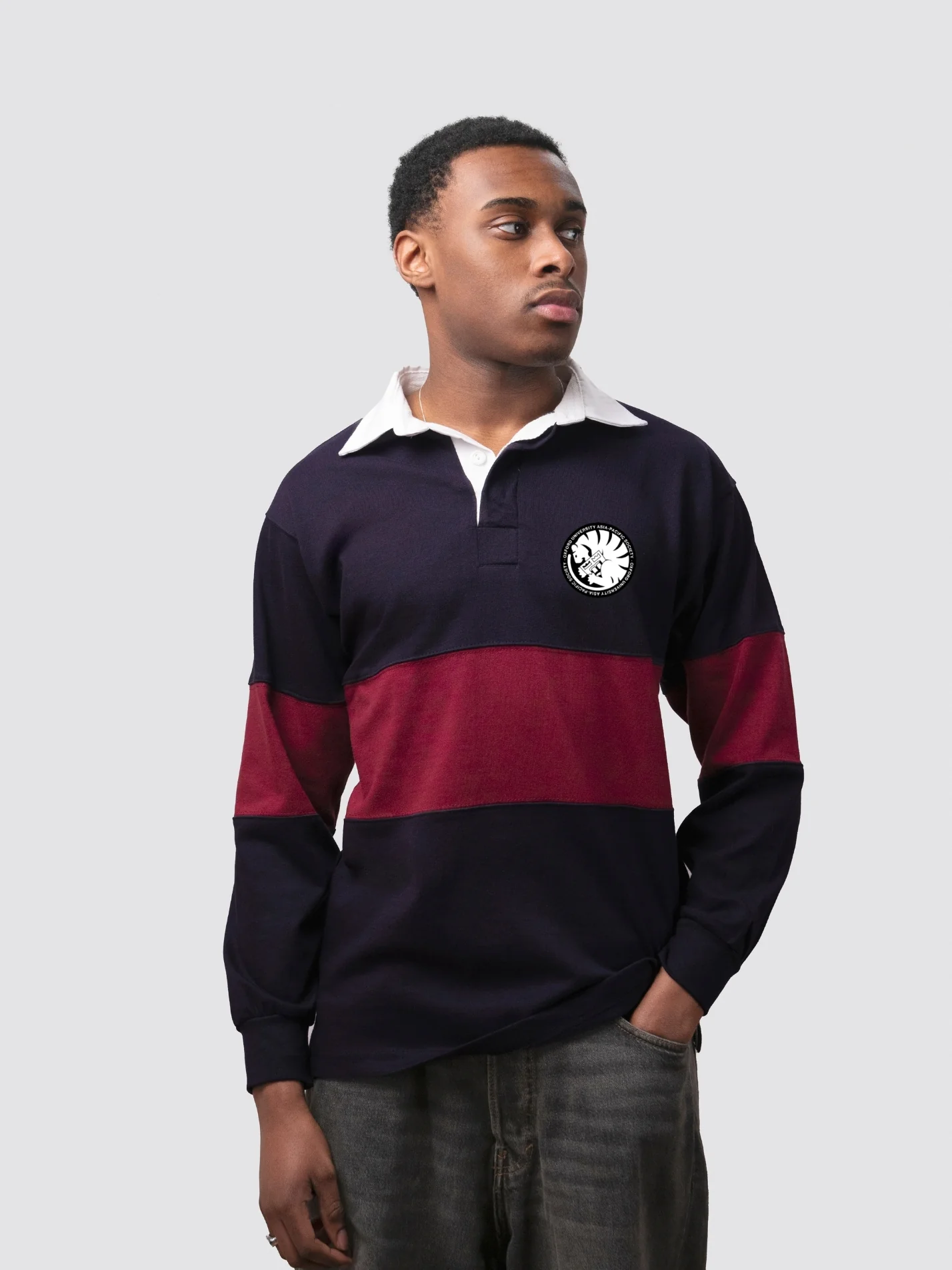 Oxford University Asian Pacific Society Unisex Panelled Rugby Shirt