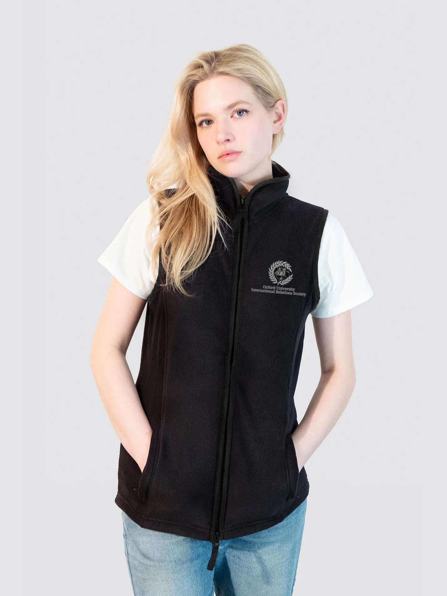 Oxford University International Relations Society Ladies Heritage Gilet Fleece - Image 5