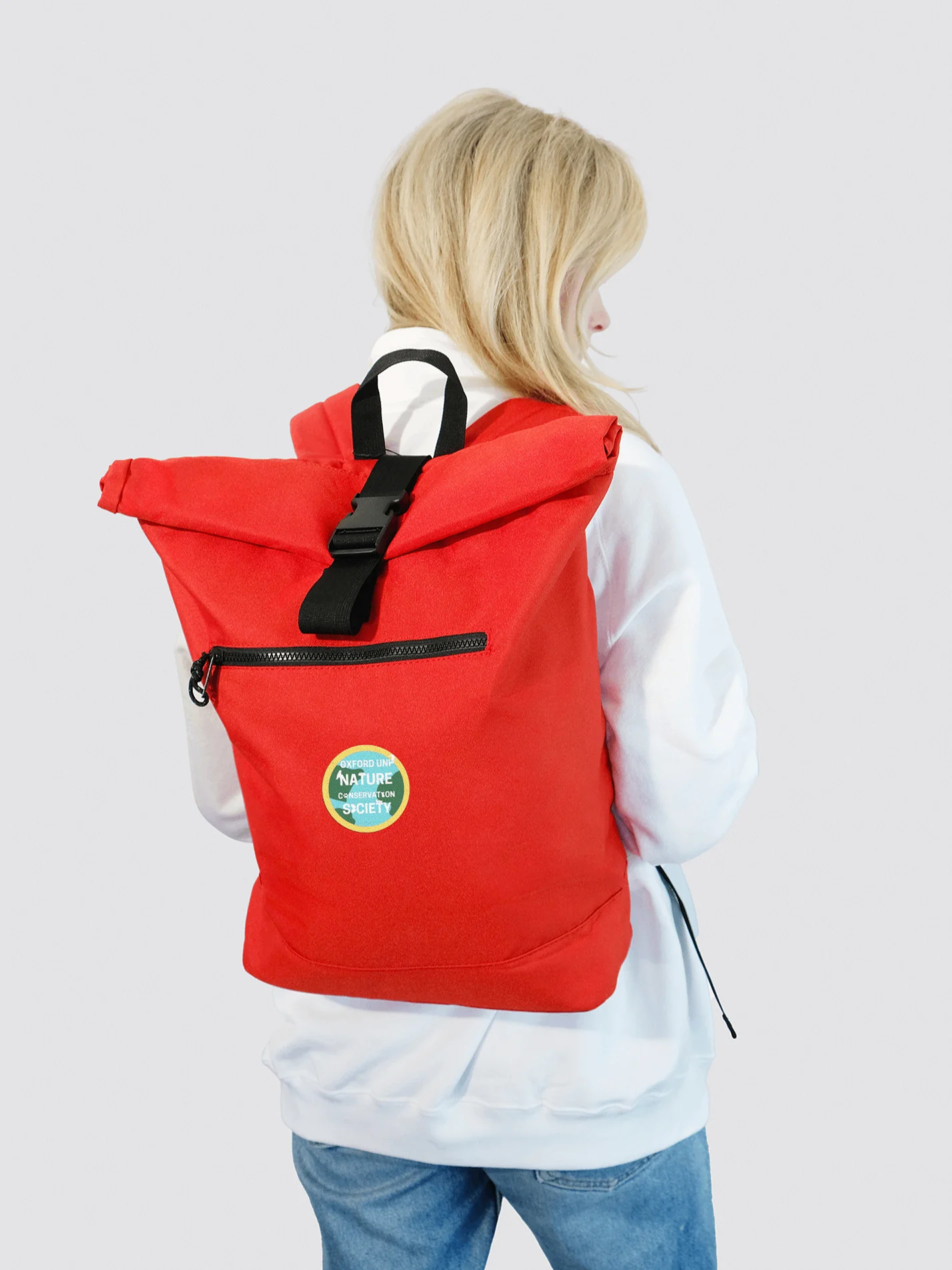 Oxford University Nature Conservation Society Roll Top Backpack - Image 10