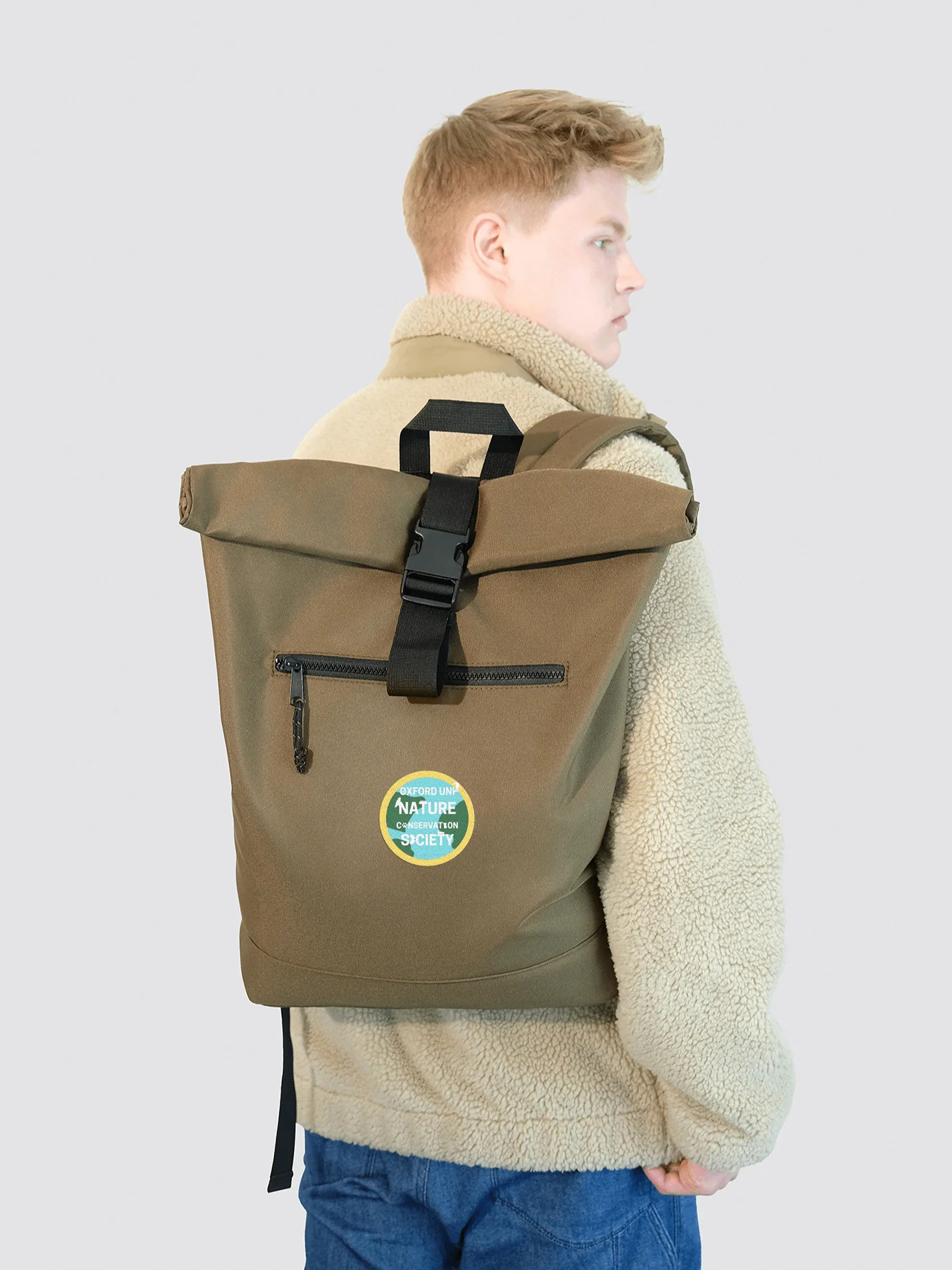 Oxford University Nature Conservation Society Roll Top Backpack - Image 6