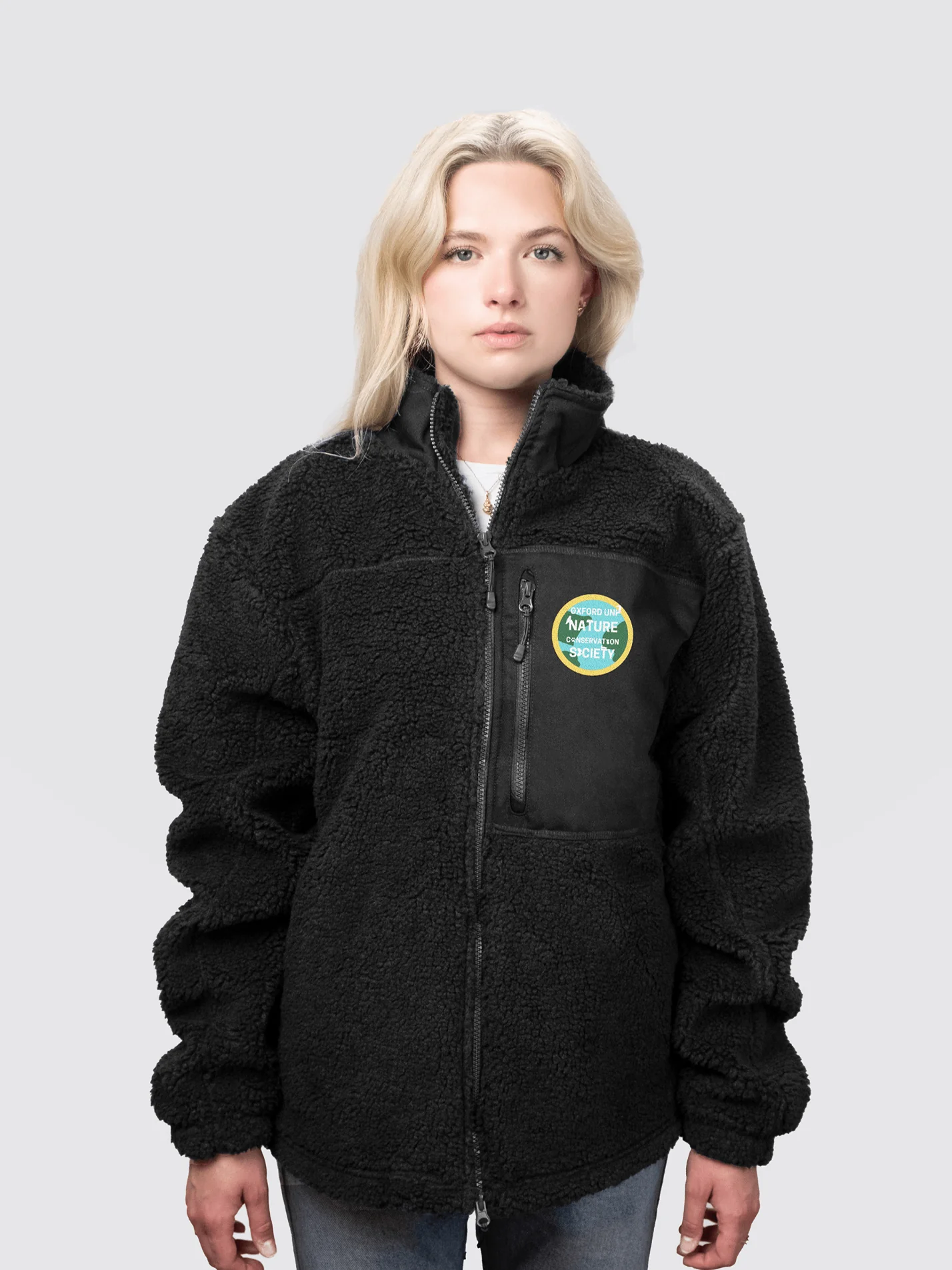 Oxford University Nature Conservation Society Unisex Fluffy Sherpa Fleece Jacket