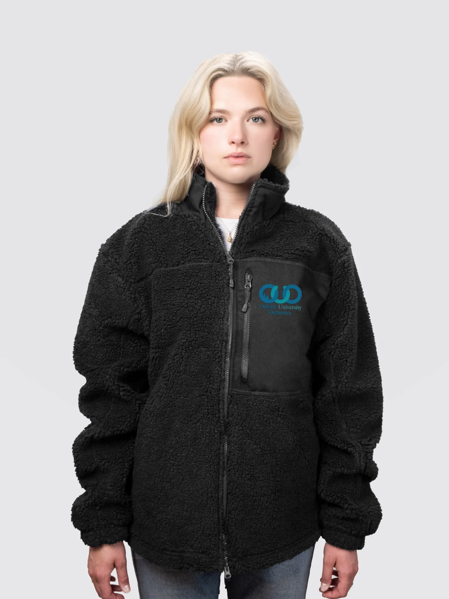 Oxford University Orchestra Unisex Fluffy Sherpa Fleece Jacket