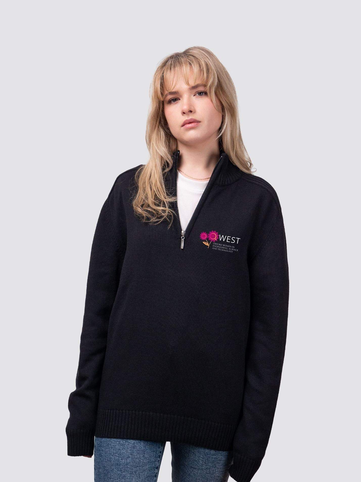 Oxford Women in Engineering, Science and Technology Sustainable Unisex Zip-Neck Jumper