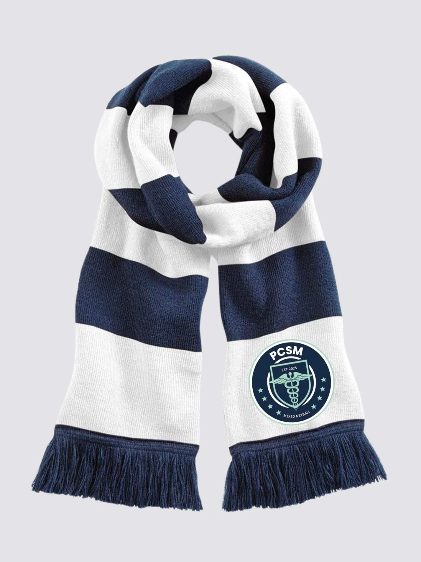 PCSM Mixed Netball Striped Scarf