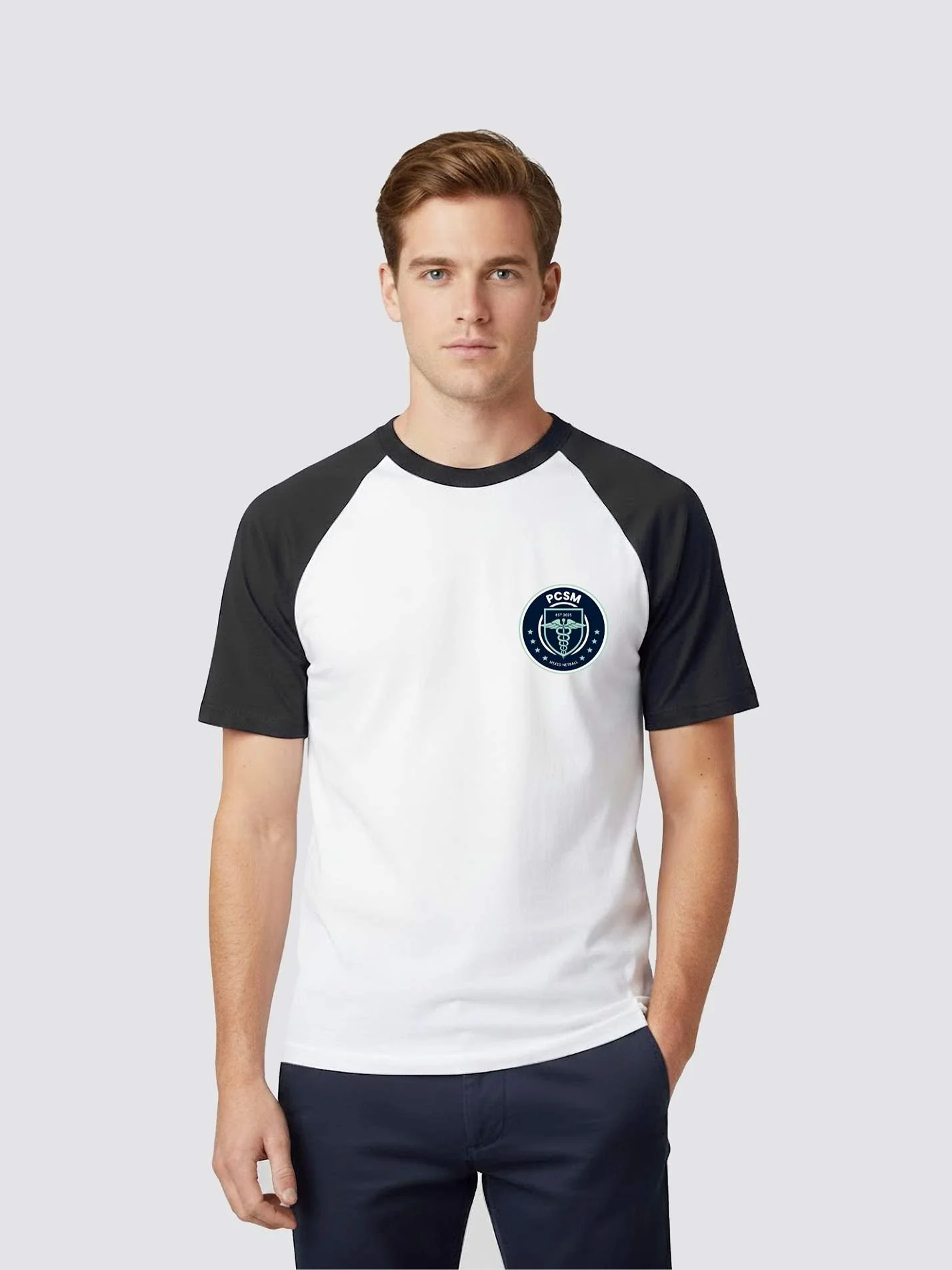 PCSM Mixed Netball Unisex Baseball T-Shirt