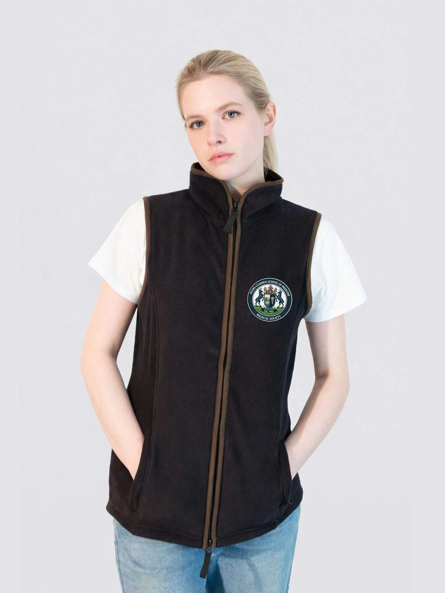 Pears Cumbria School of Medicine Medical Society Ladies Heritage Gilet Fleece - Image 3