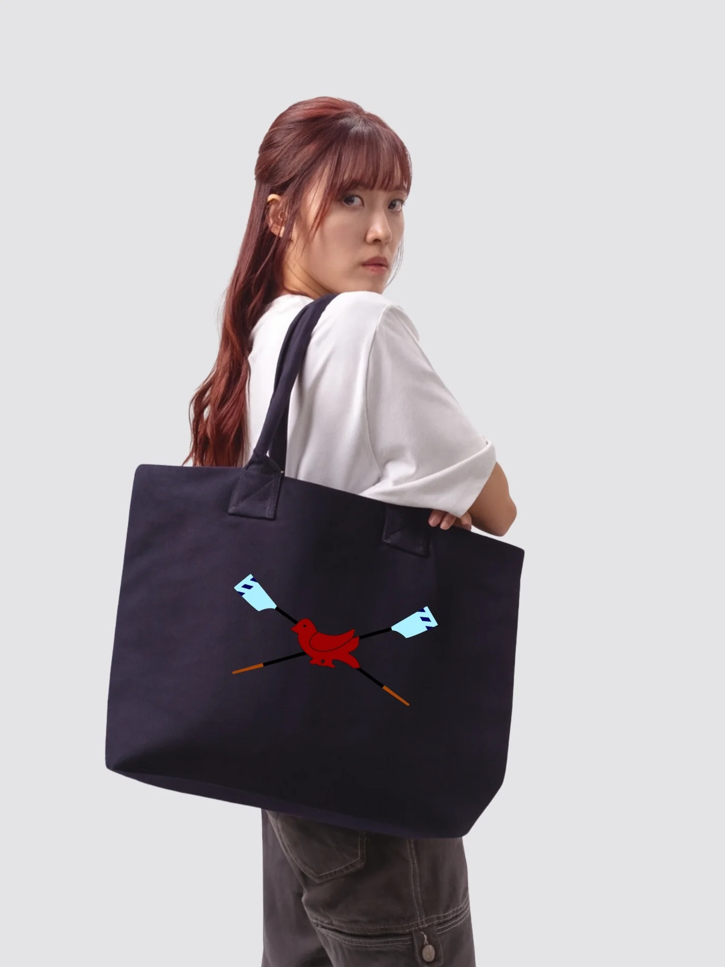 Pembroke College Boat Club Cotton Canvas Printed Shopper Bag - Image 3