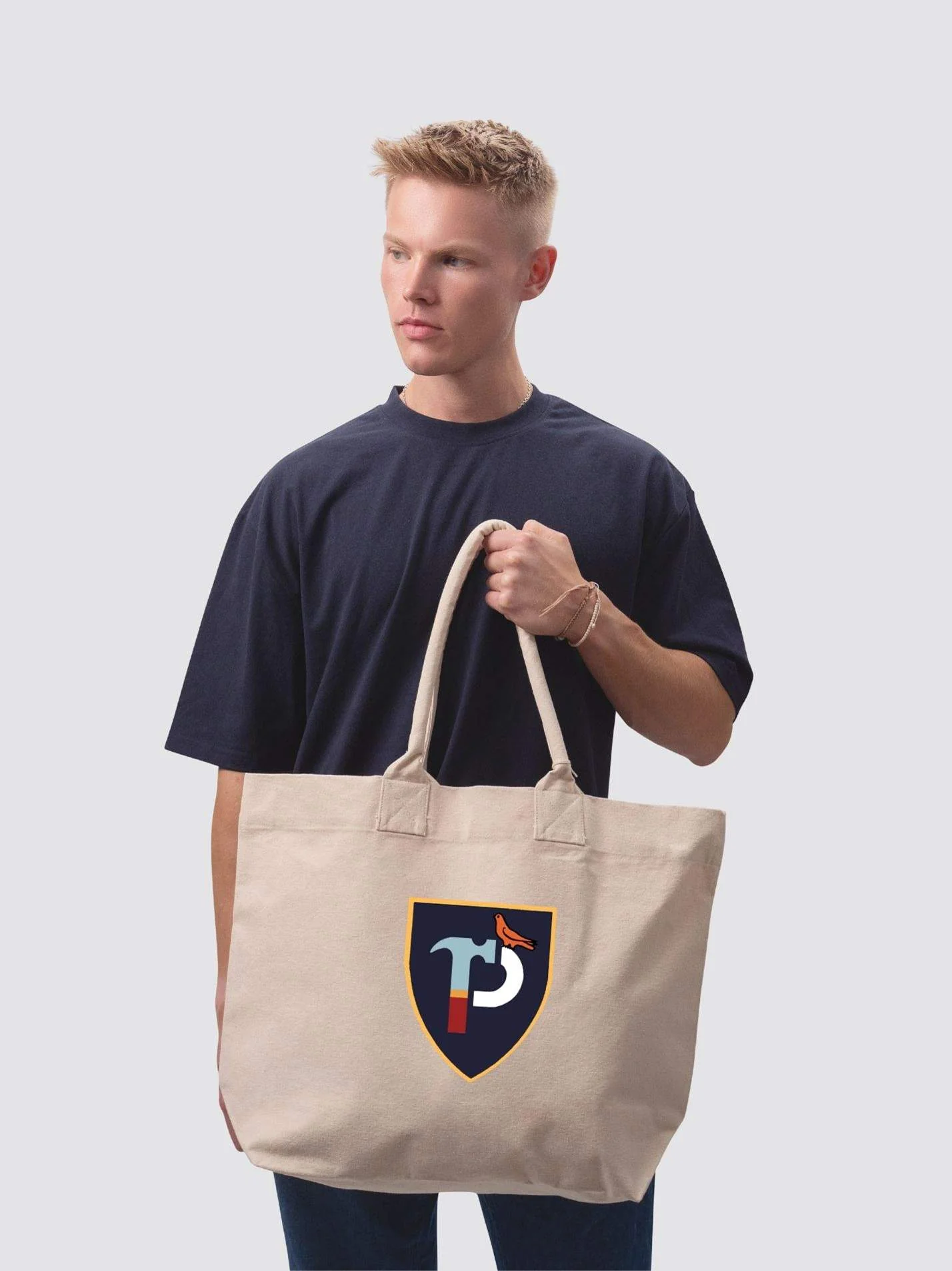 Pembroke Engineers Cotton Canvas Printed Shopper Bag - Image 2