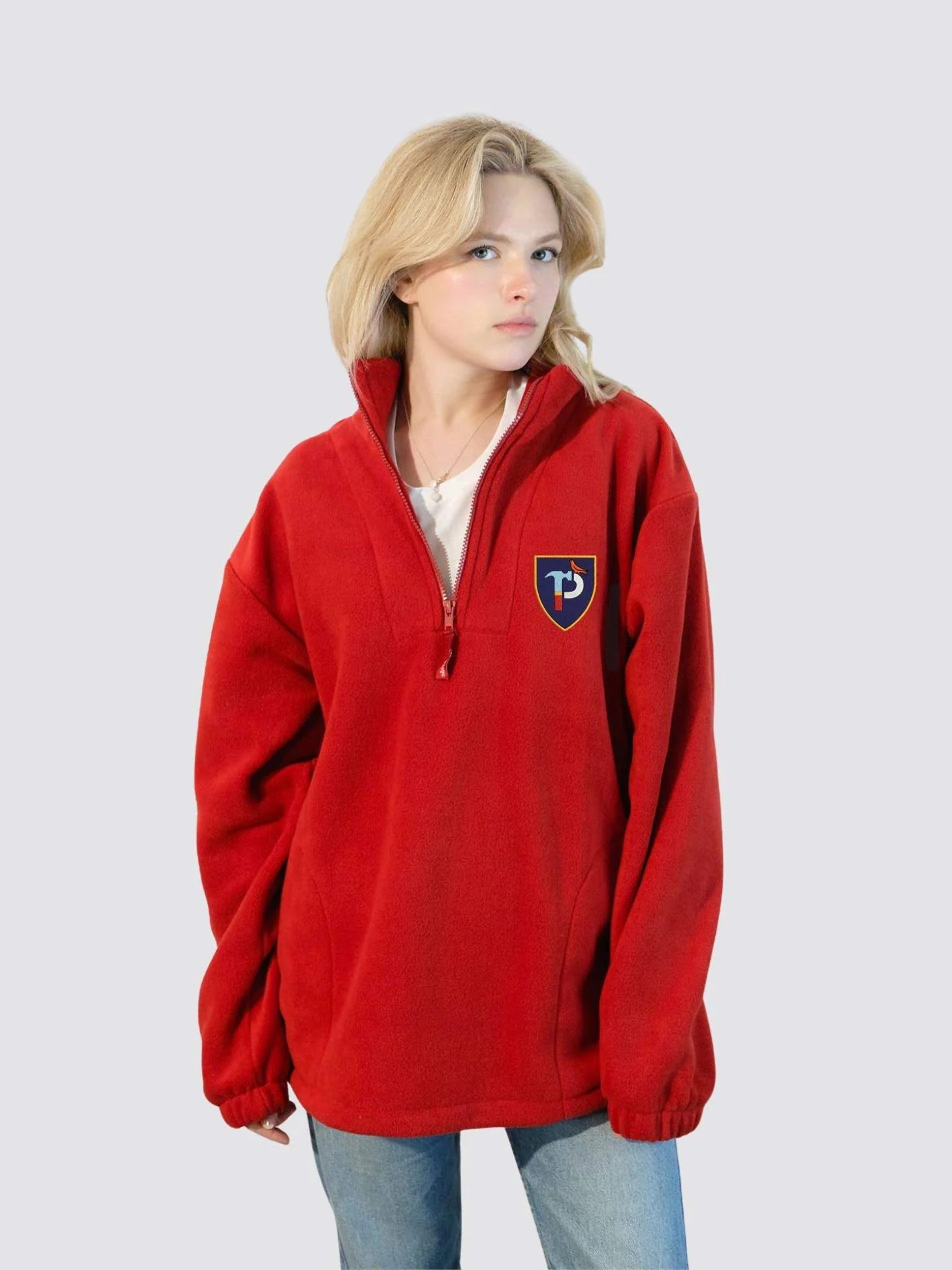 Pembroke Engineers Unisex 1/4 Zip Fleece - Image 4