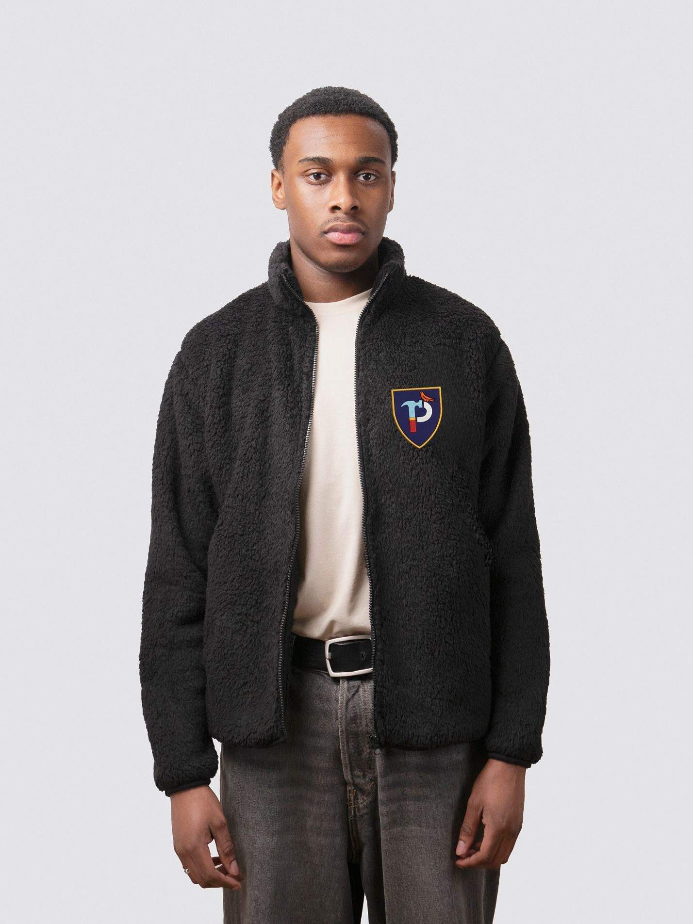 Pembroke Engineers Unisex Sherpa Fleece Zipped Jacket - Image 3