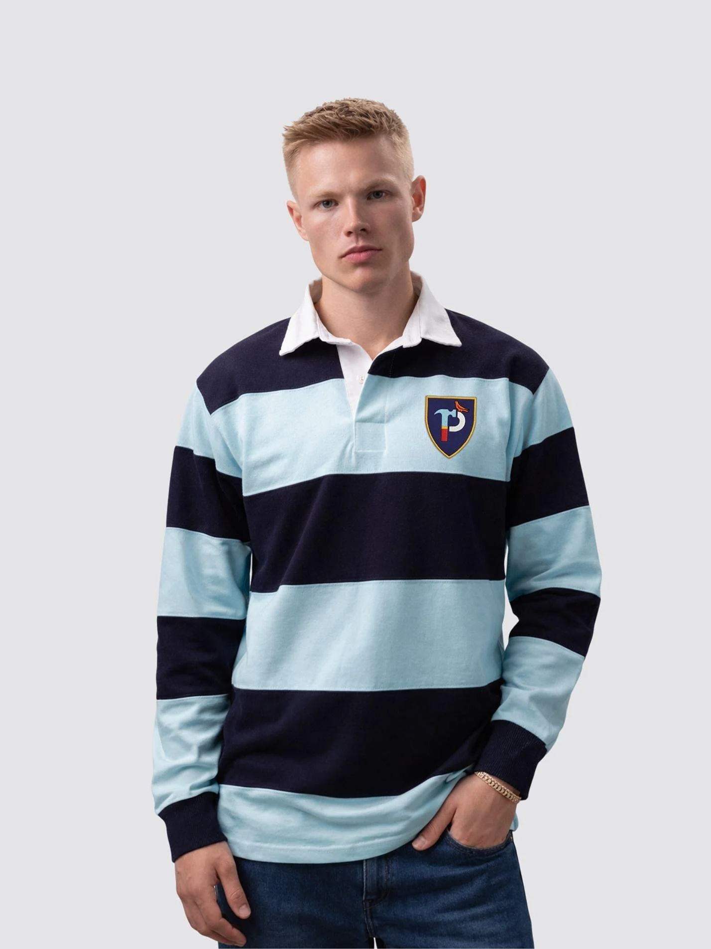Pembroke Engineers Unisex Striped Rugby Shirt - Image 6