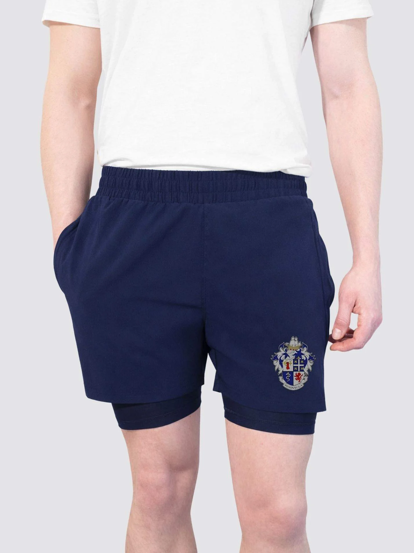 Peninsula Medical Society Men's Dual Layer Sports Shorts
