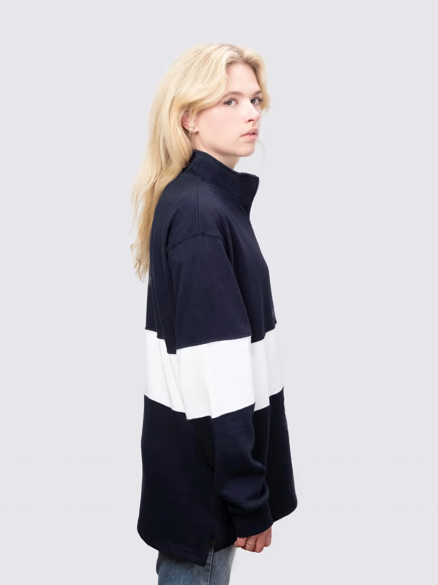 Peninsula Medical Society Unisex Panelled 1/4 Zip Sweatshirt - Image 4