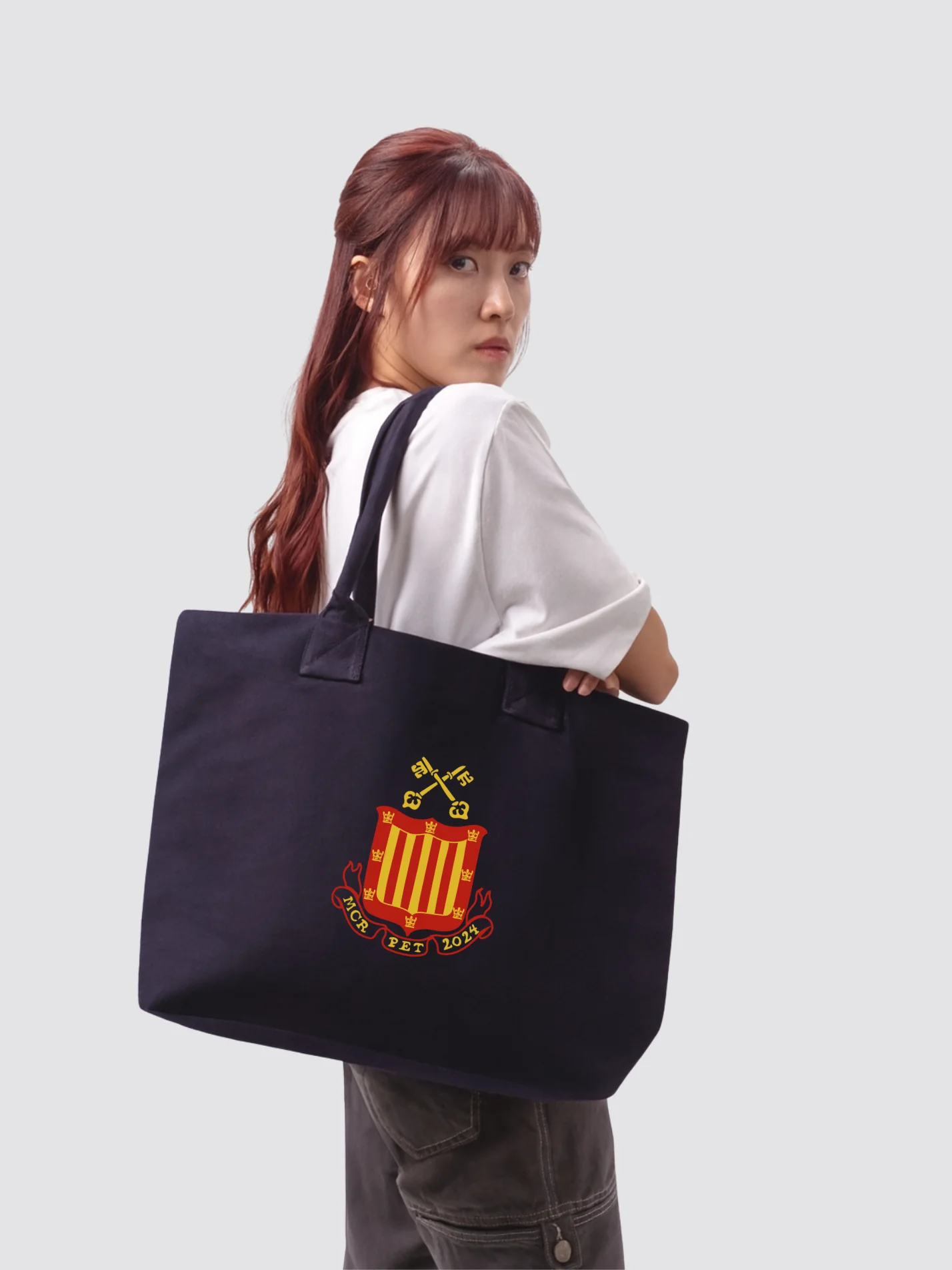 Peterhouse Cambridge MCR Cotton Canvas Printed Shopper Bag - Image 2