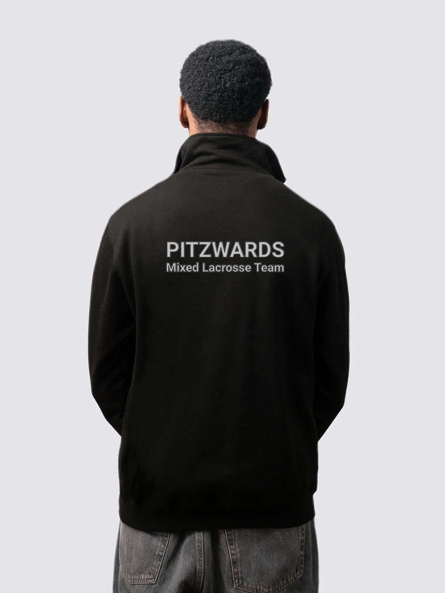 Pitzwards Lacrosse Unisex 1/4 Zip Sweatshirt - Image 2