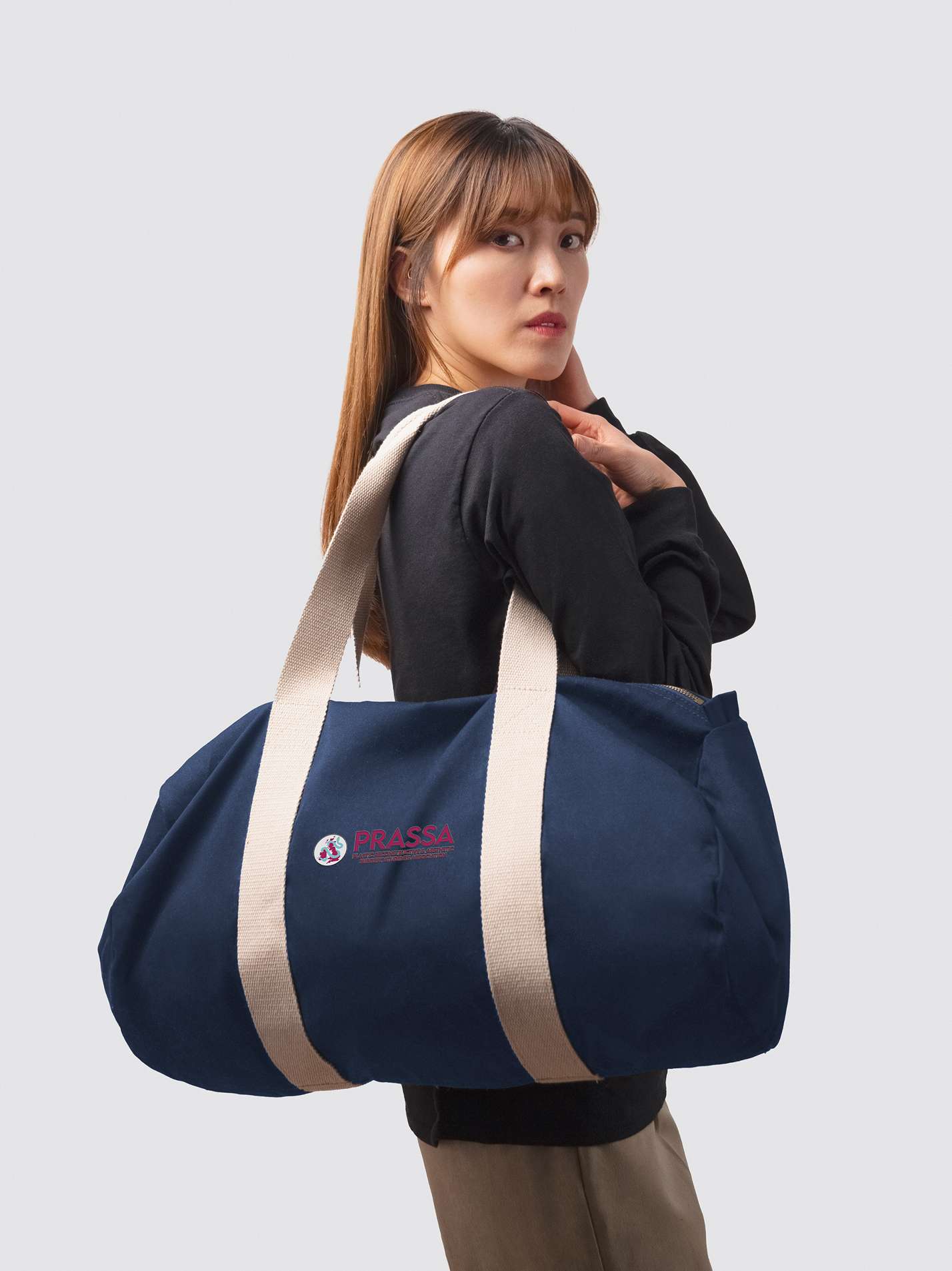 PRASSA Organic Cotton Canvas Barrel Bag - Image 2