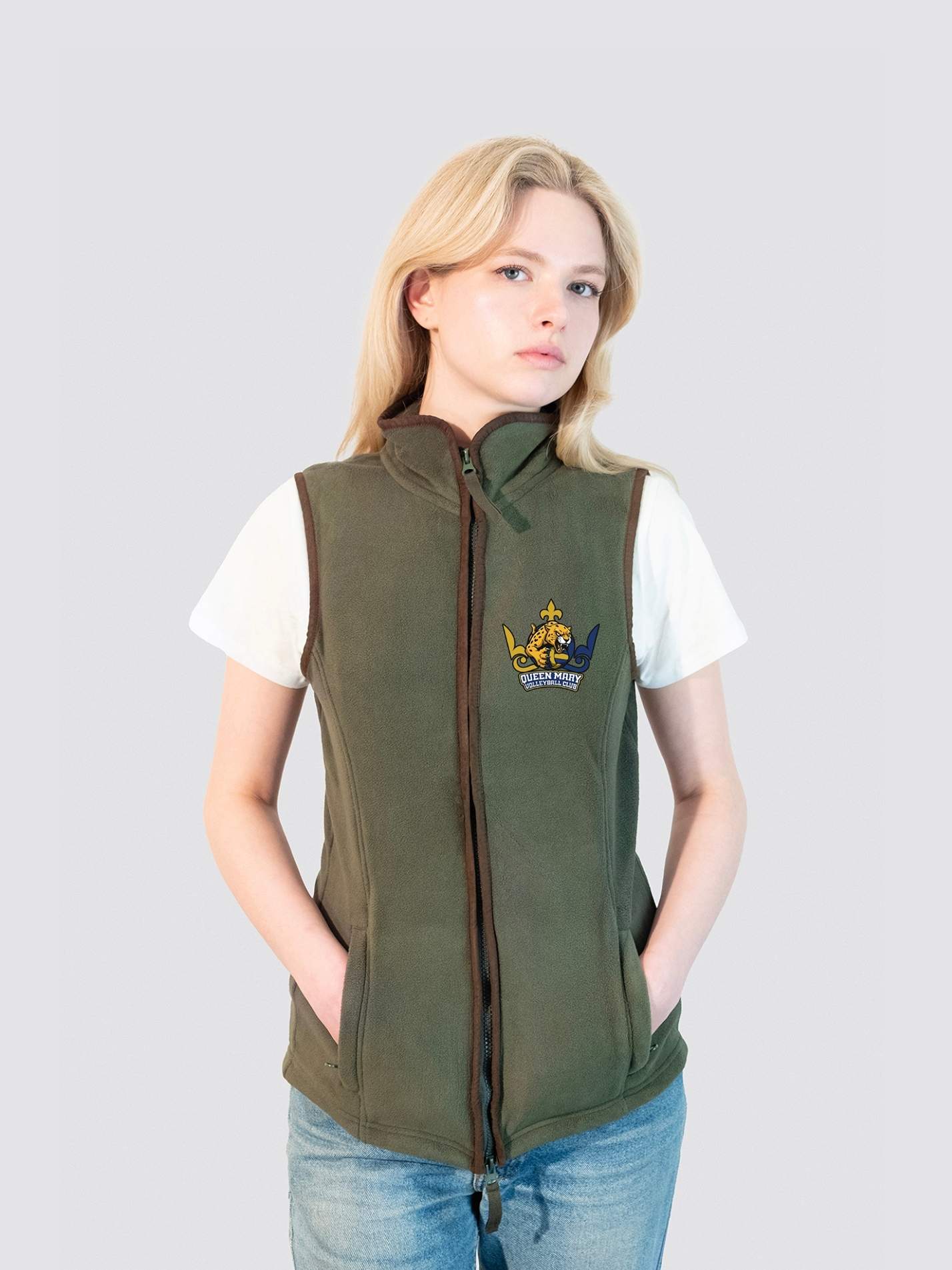 Queen Mary University London Volleyball Ladies Heritage Gilet Fleece
